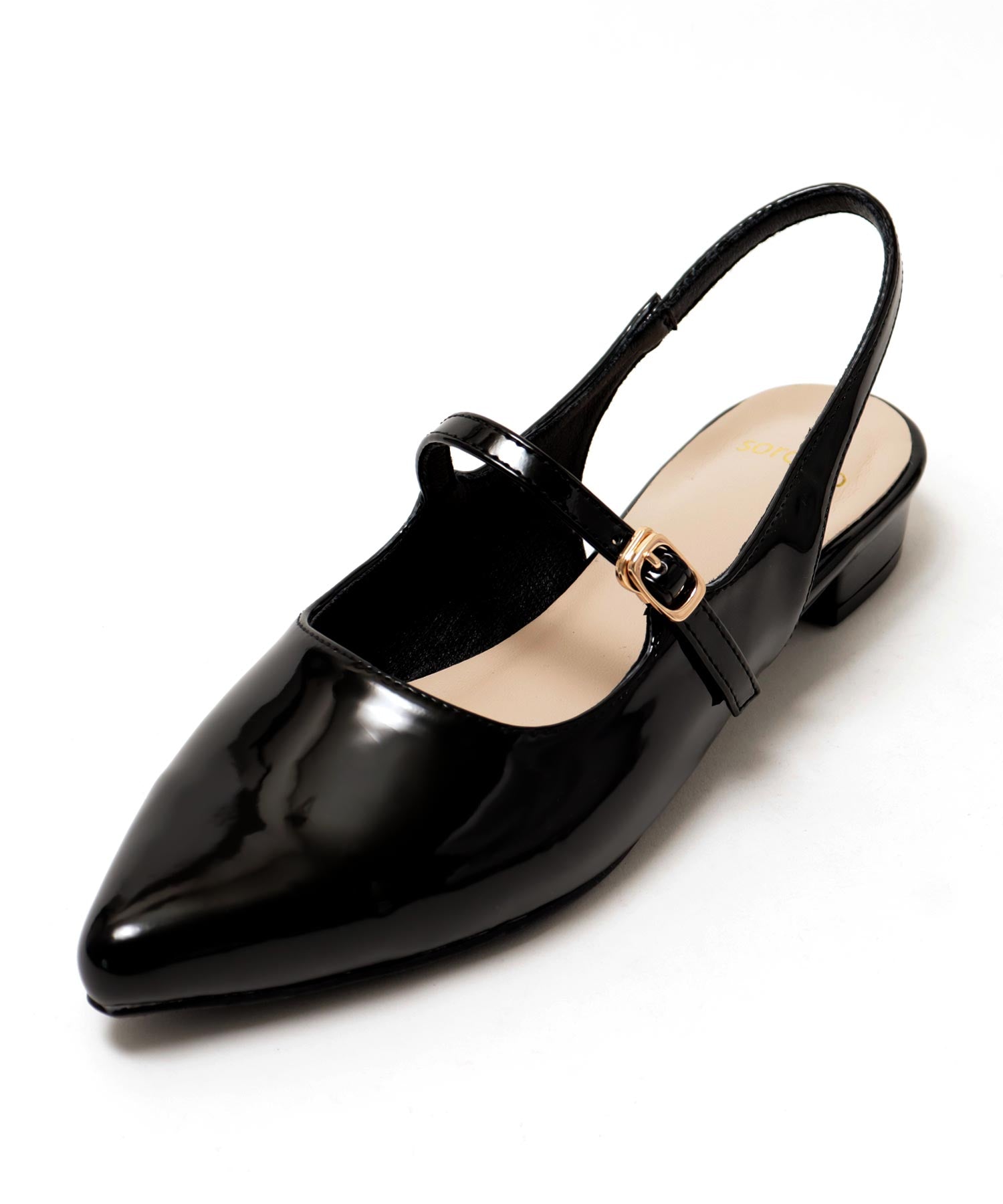 ソロット SOROTTO バックストラップメリージェーンパンプス/ポインテッドトゥ (LADYS) (ブラック) ブラック