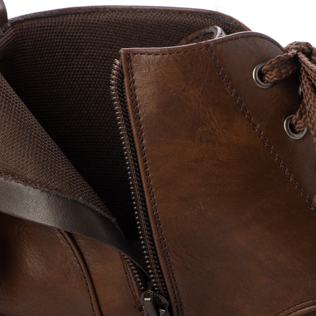 ソロット SOROTTO 【軽量】厚底レースアップショートブーツ/ローヒール (ブラウン) ブラウン