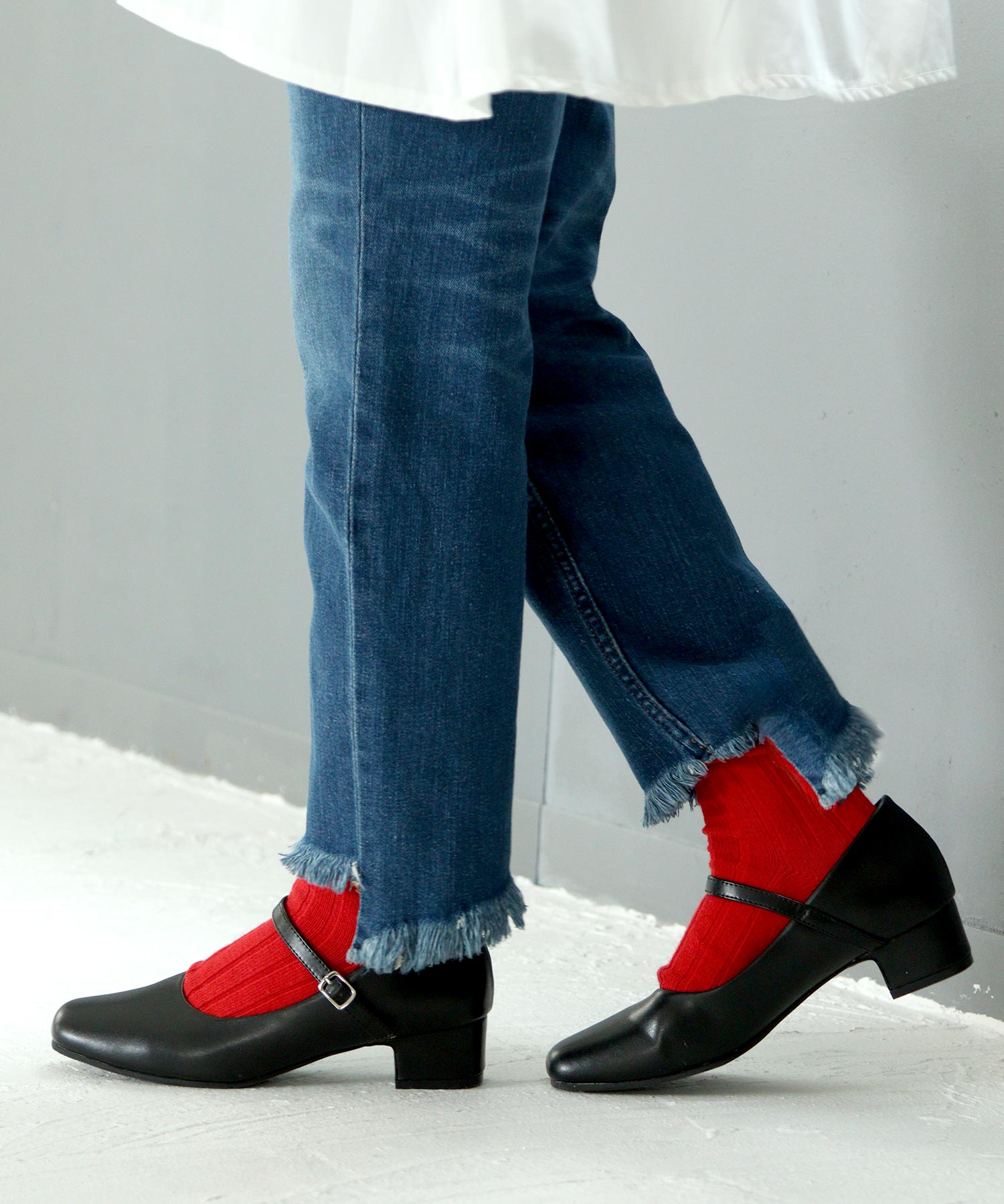 Sorotto Fuka Fuka 3D Insole 3.5cm Low Heel Walkable Strap Pumps