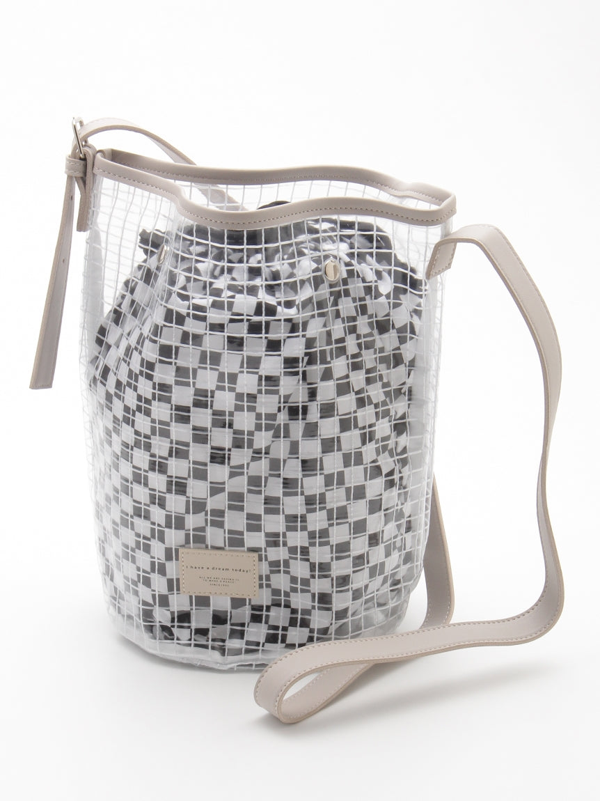 スプルス SPRUCE クリアパターン巾着ショルダー