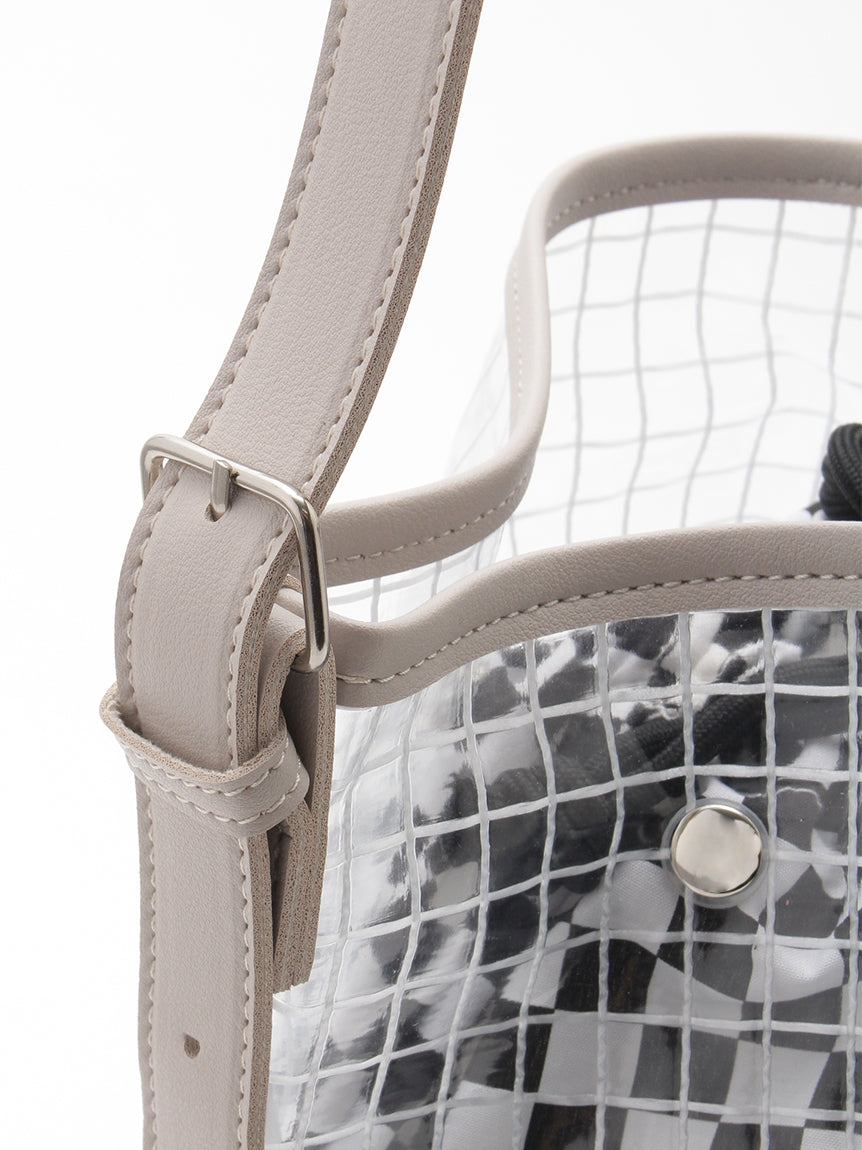 スプルス SPRUCE クリアパターン巾着ショルダー