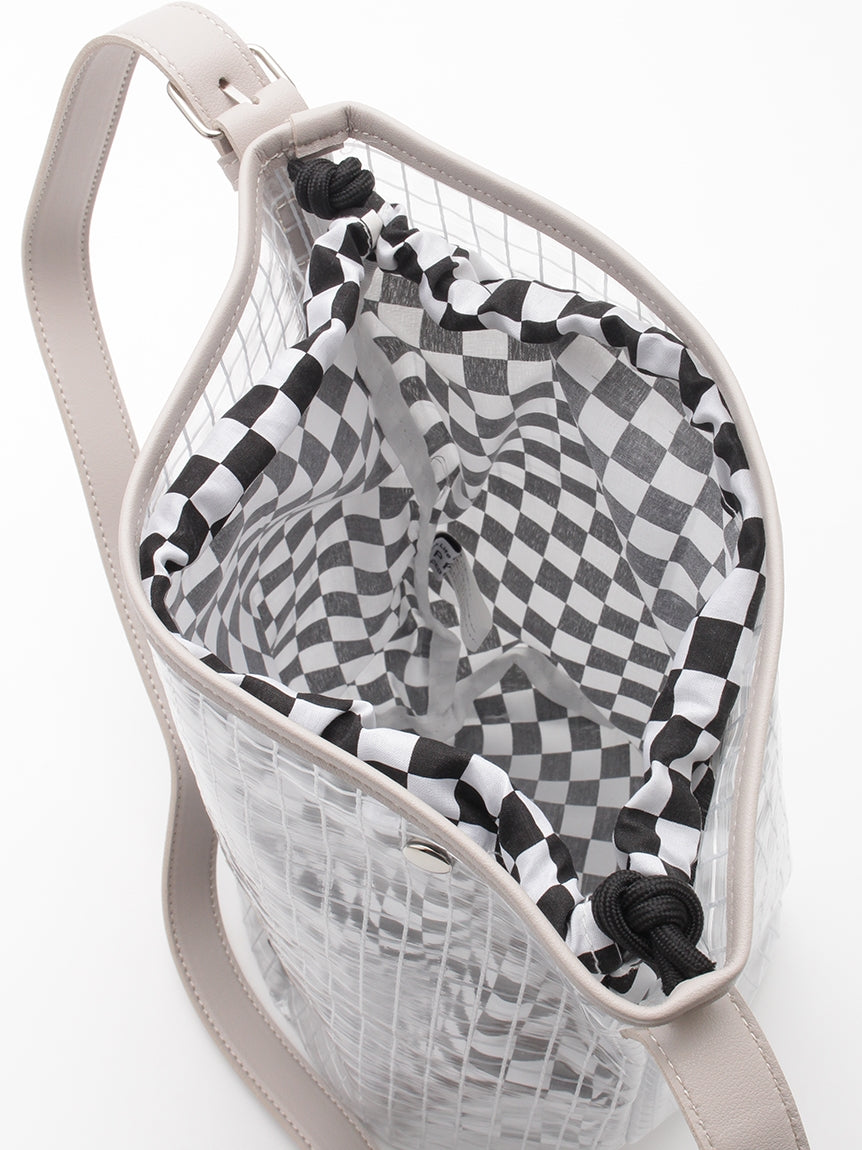 スプルス SPRUCE クリアパターン巾着ショルダー