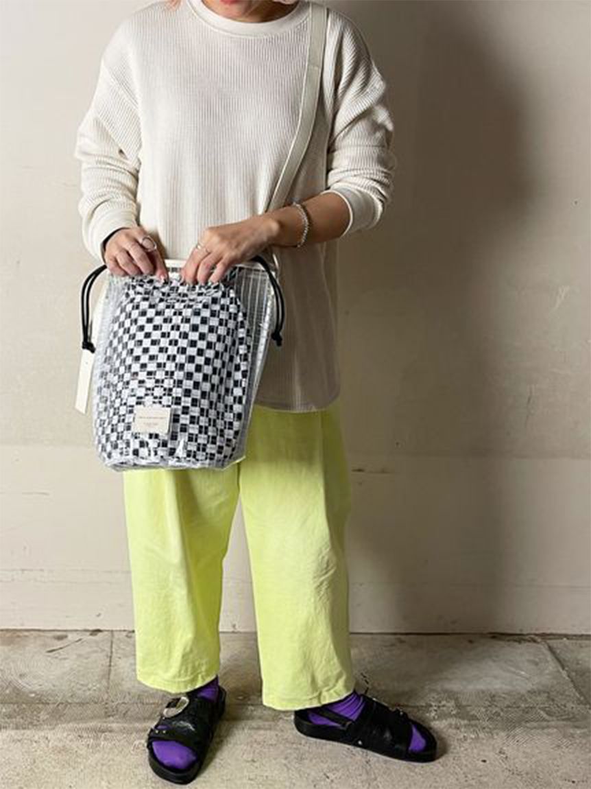 スプルス SPRUCE クリアパターン巾着ショルダー