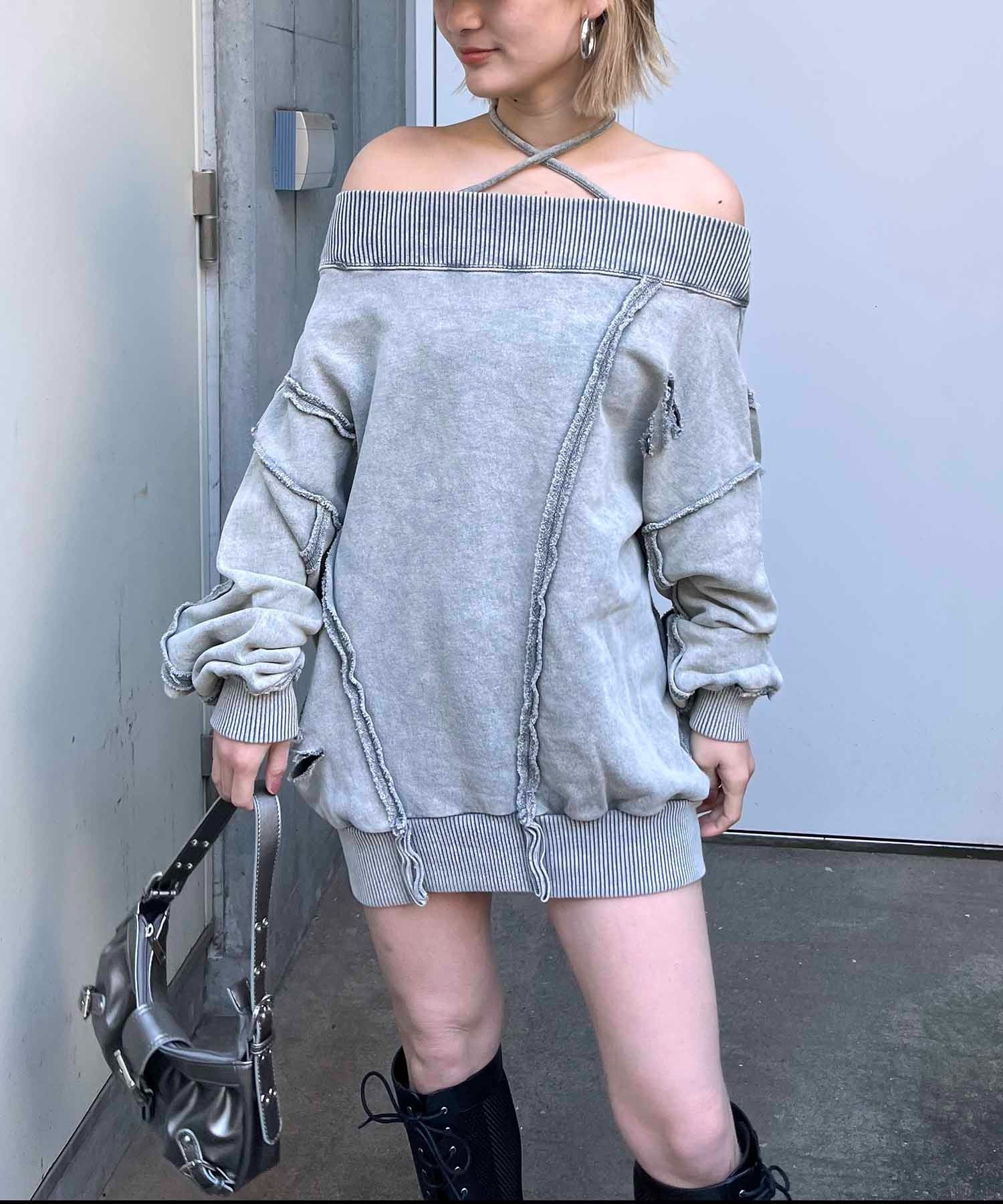 スパイラルガール SPIRALGIRL チョーカーピグメントオーバーチュニック