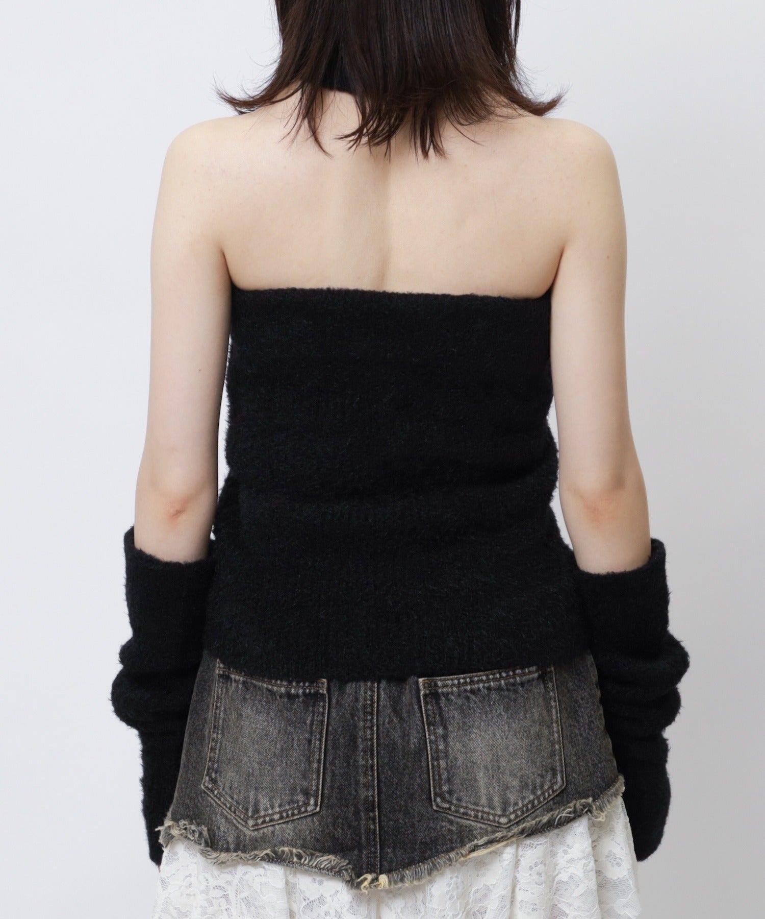 スパイラルガール SPIRALGIRL アームウォーマーシャギーニット (ブラック) ブラック