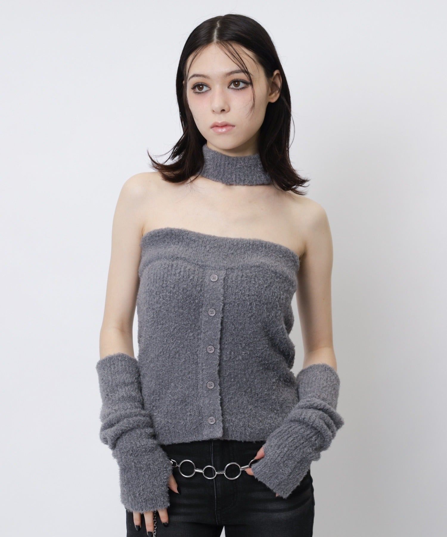 スパイラルガール SPIRALGIRL アームウォーマーシャギーニット (グレー) グレー