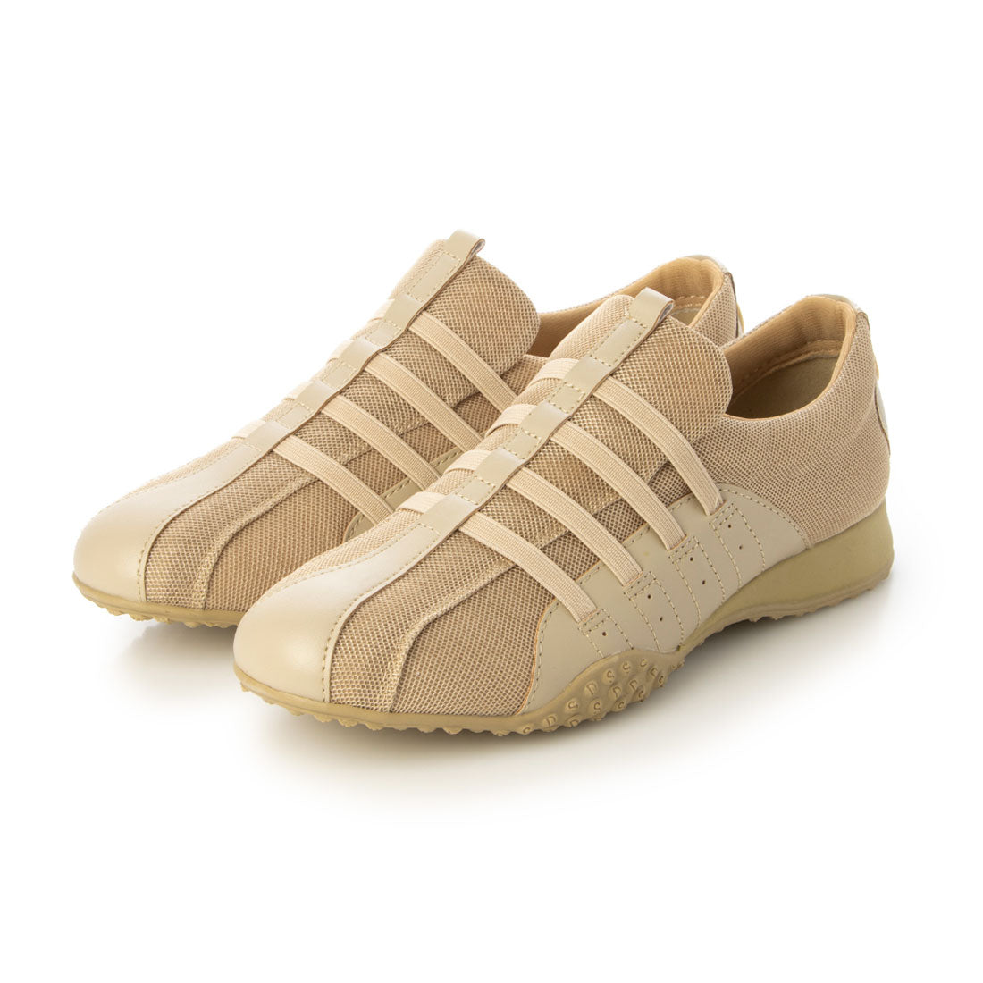 スピーディーダック SPEEDY DUCK レディース カジュアル スリッポン スニーカー 7604 (ベージュ) ベージュ