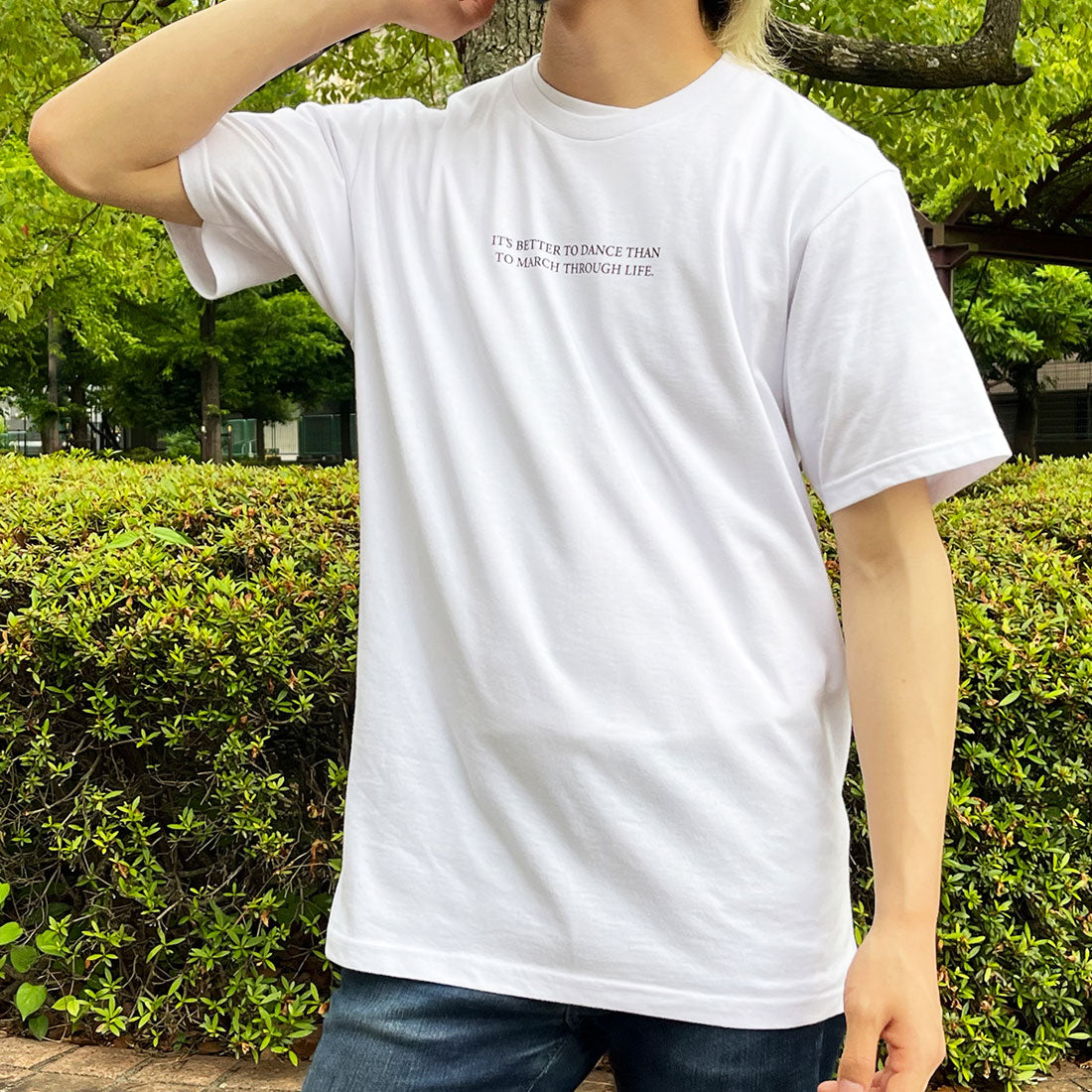 スピリトーゾ Spiritoso LIFEバックレタリング半袖Tシャツ