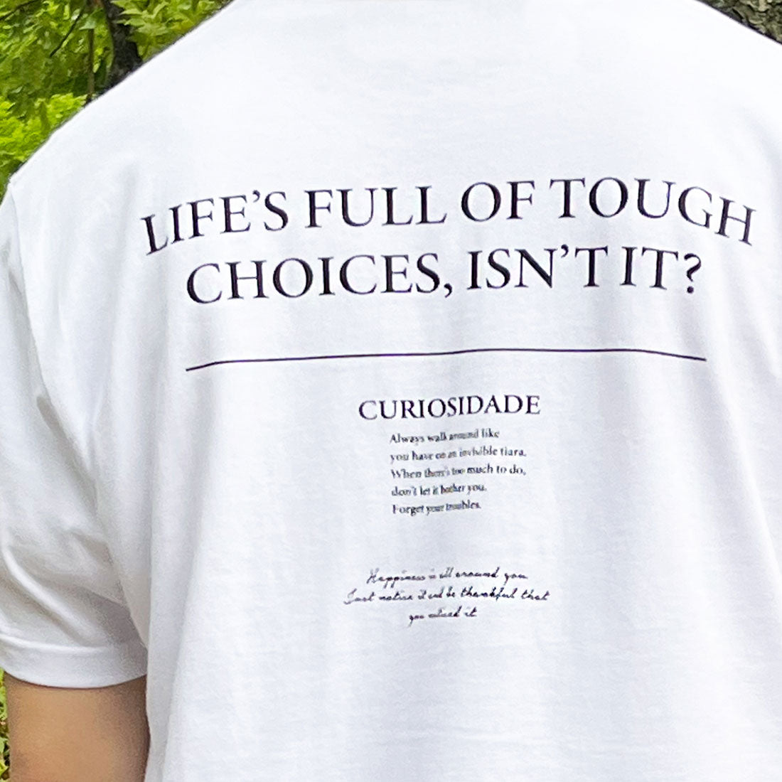 スピリトーゾ Spiritoso LIFEバックレタリング半袖Tシャツ