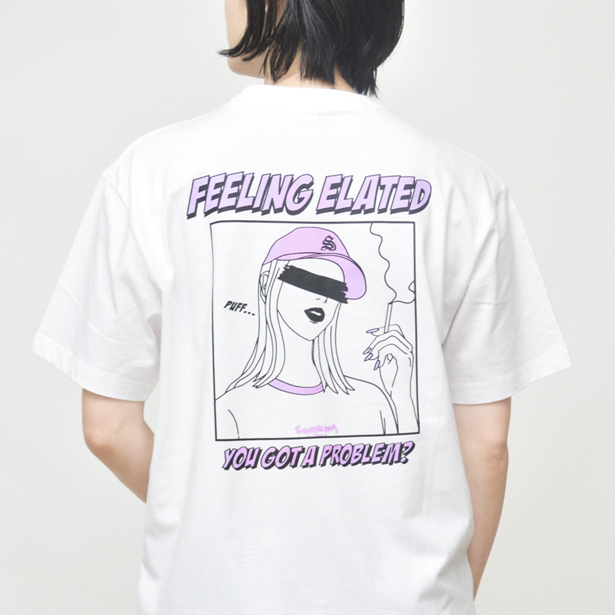 スピリトーゾ Spiritoso スモーキングガール FEELING 半袖Tシャツ