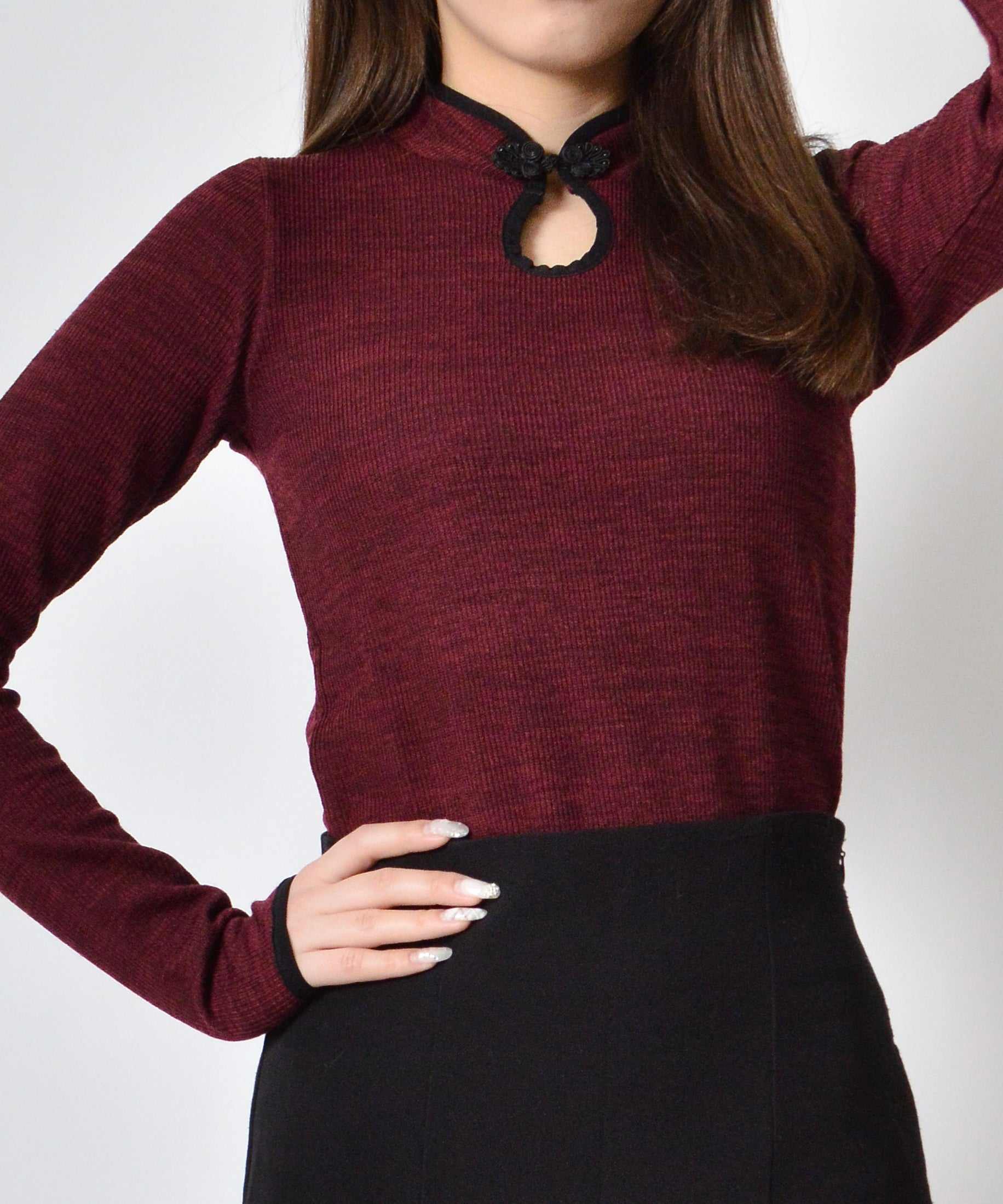 スピリトーゾ Spiritoso チャイナニットトップス