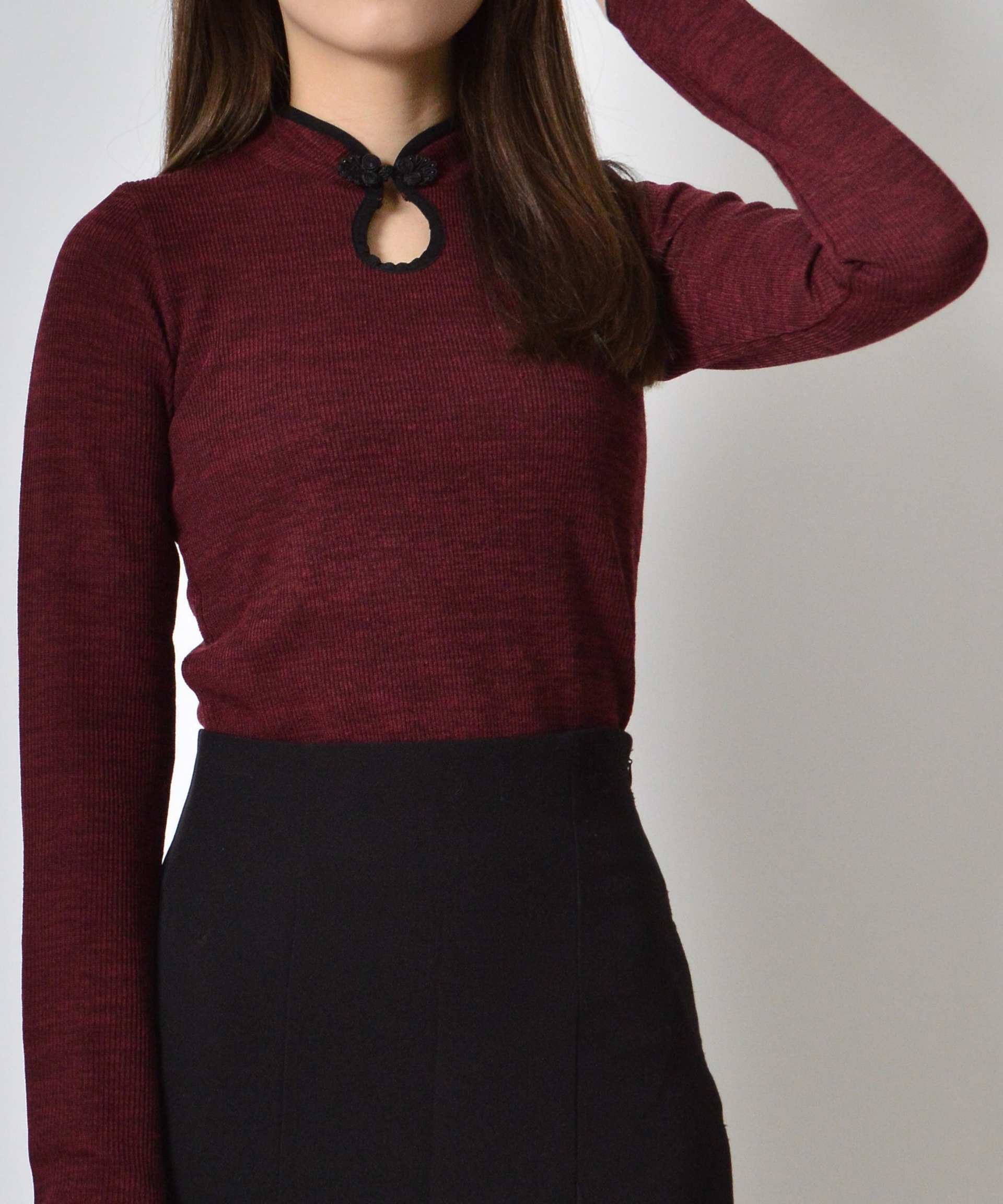 スピリトーゾ Spiritoso チャイナニットトップス