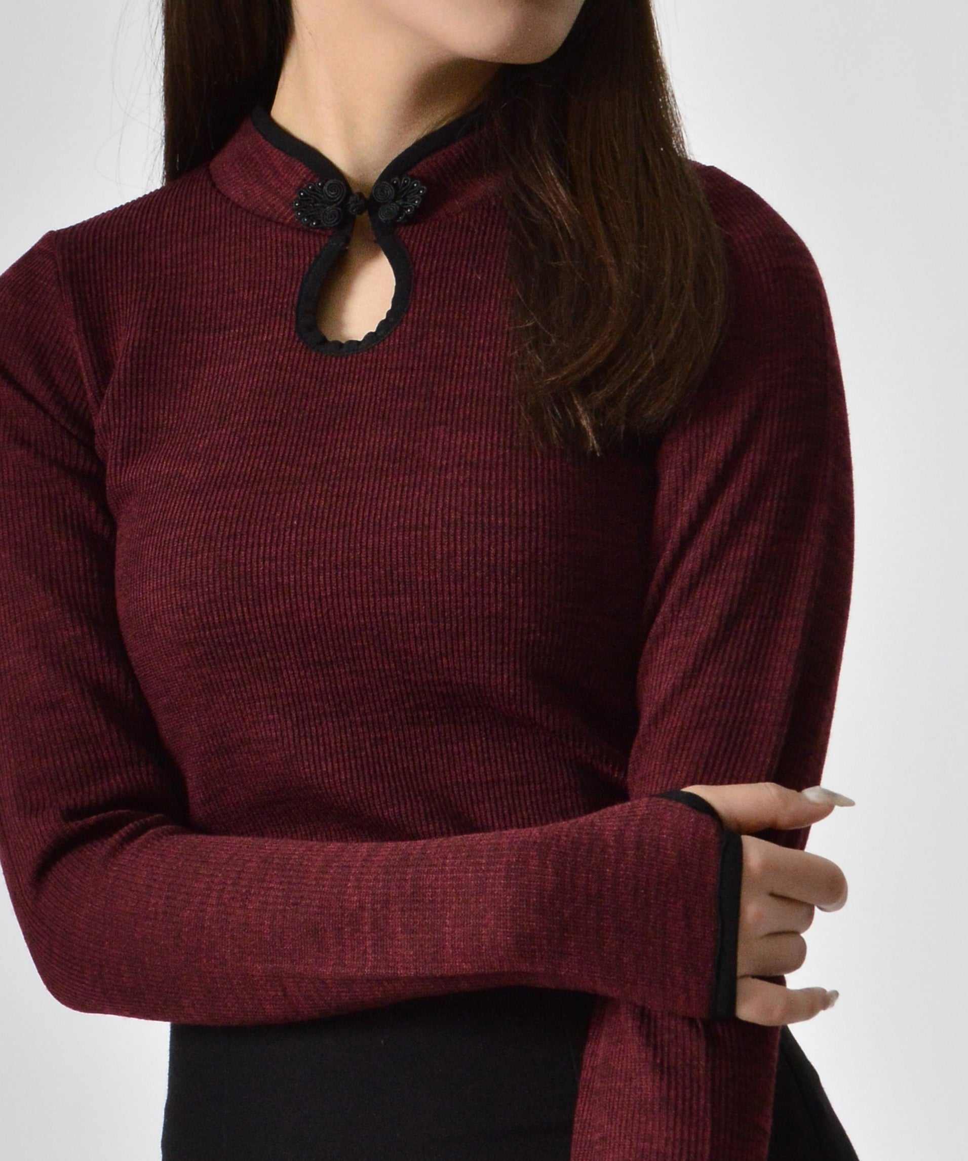 スピリトーゾ Spiritoso チャイナニットトップス