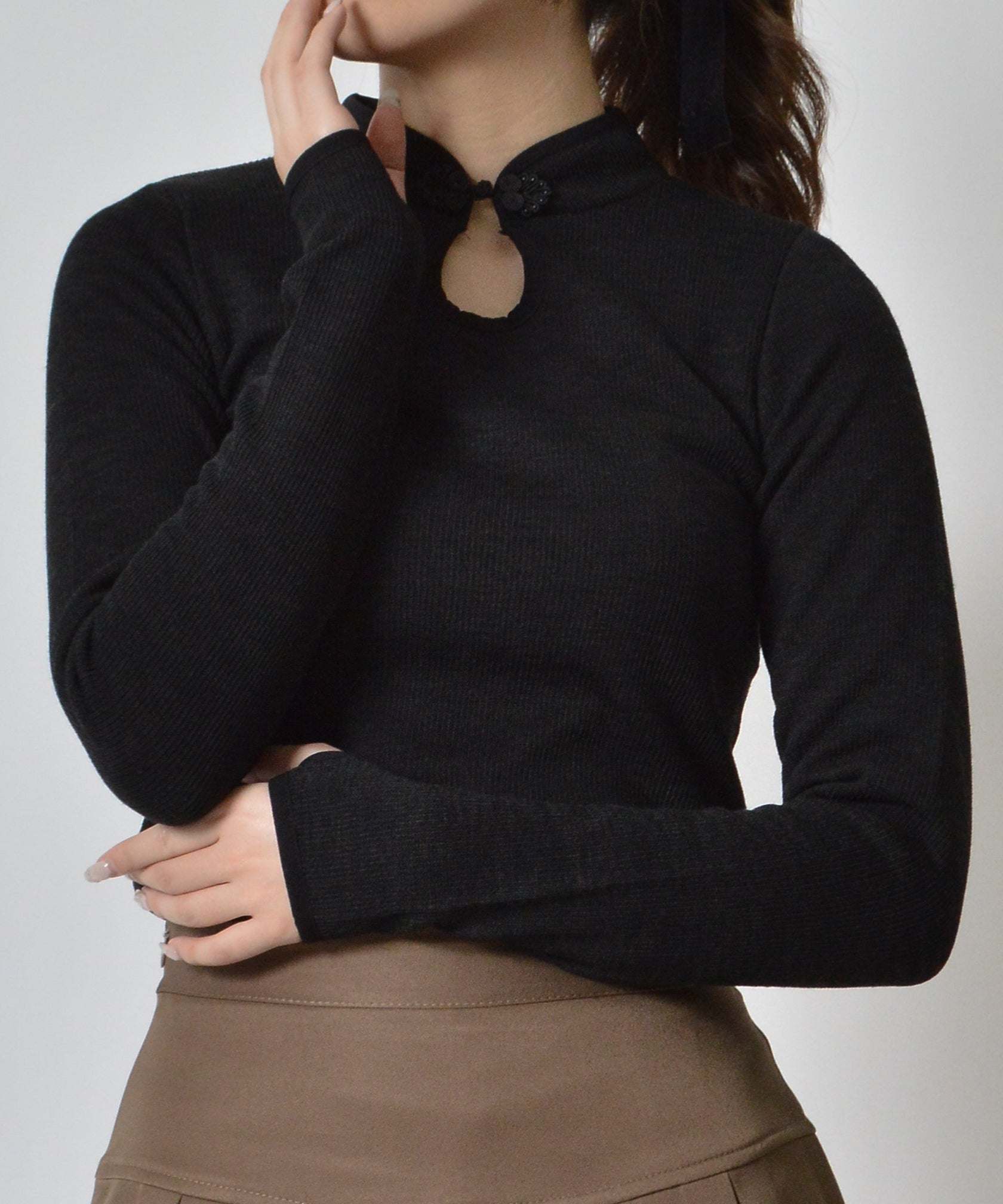 スピリトーゾ Spiritoso チャイナニットトップス