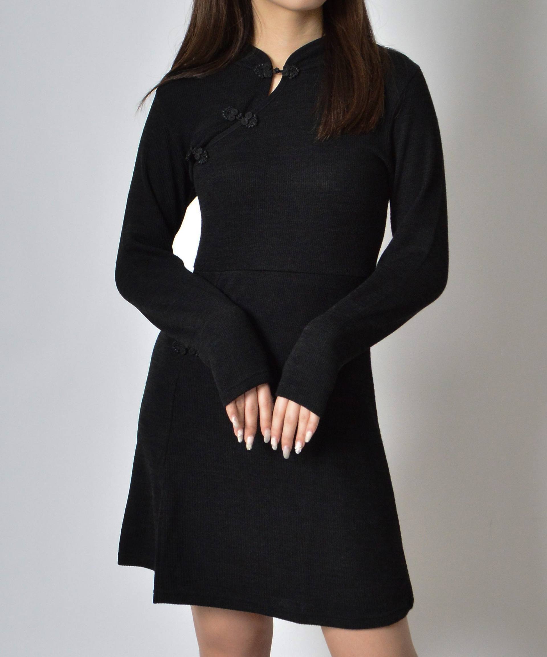 スピリトーゾ Spiritoso チャイナニットワンピース