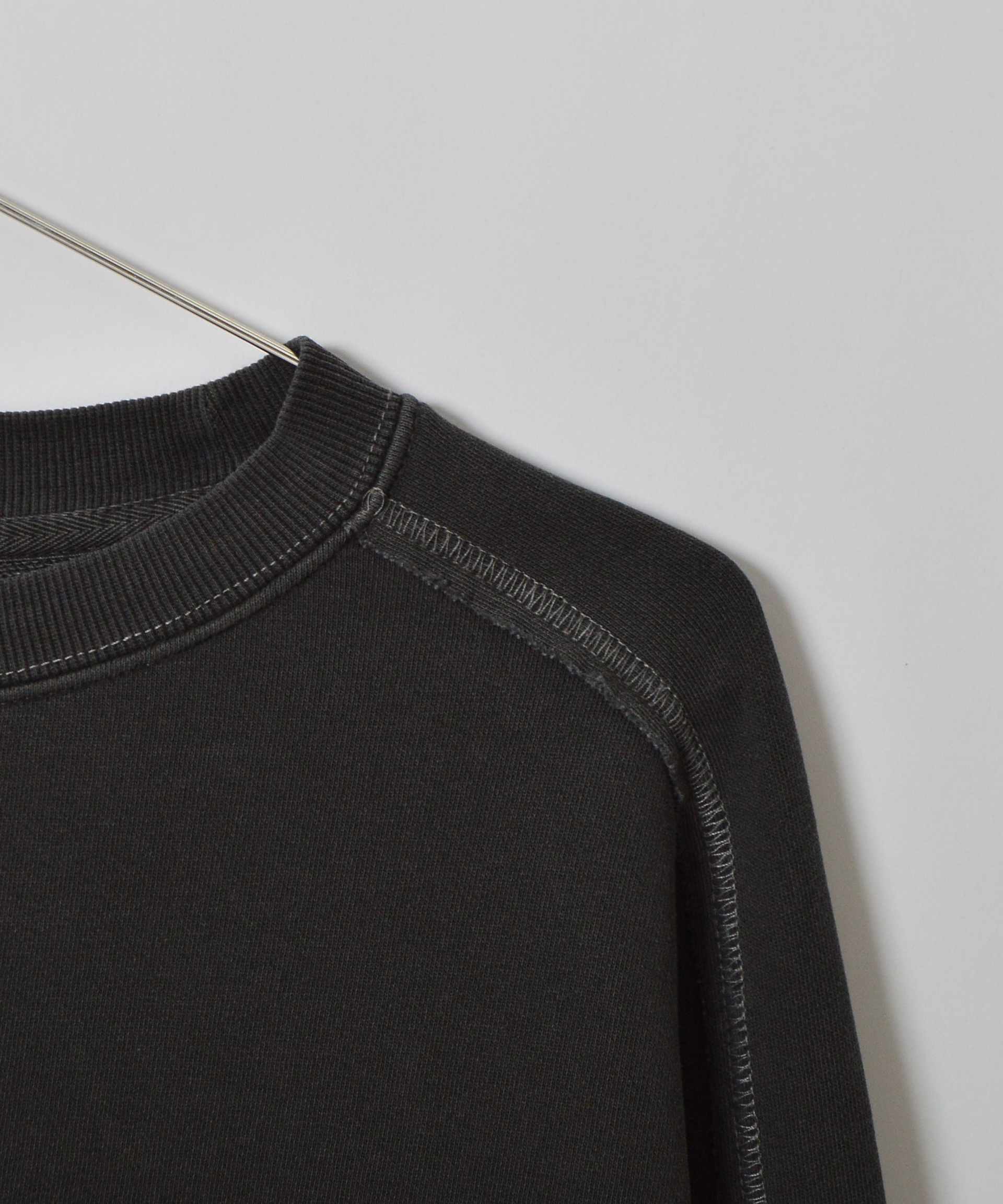 スピリトーゾ Spiritoso 裏毛ピグメントラグランクロップドスウェット