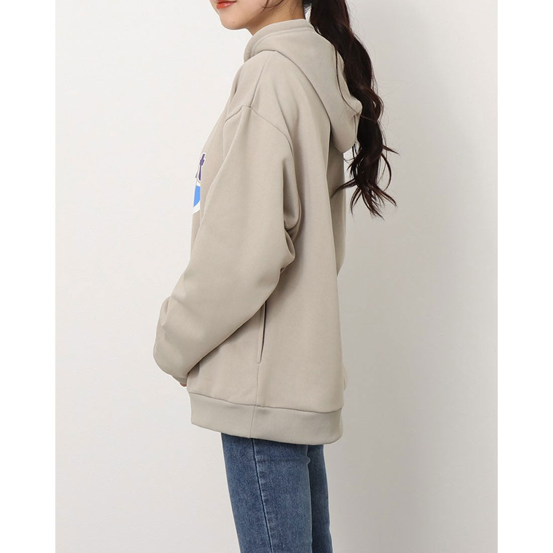 スピリトーゾ Spiritoso daylightビッグプリント裏起毛パーカー