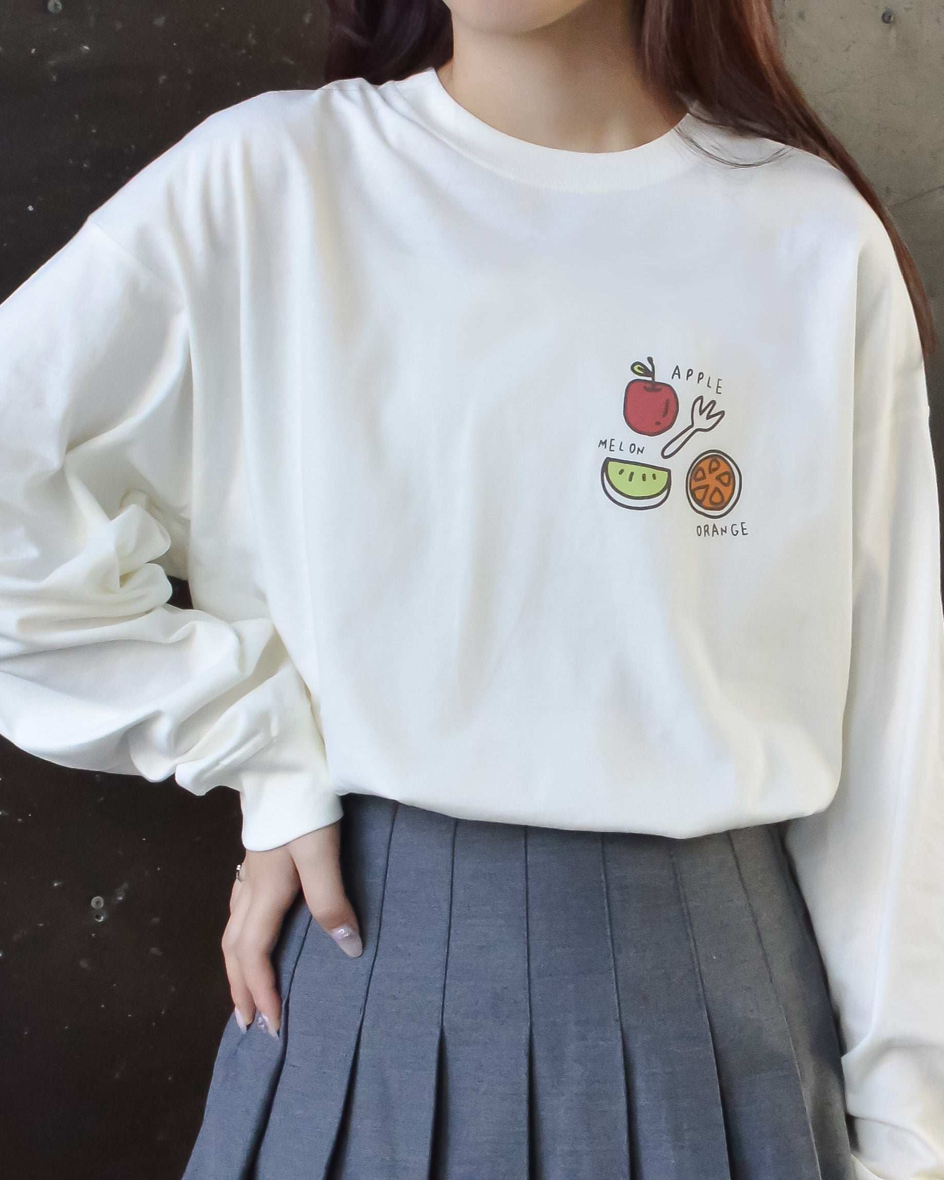 スピリトーゾ Spiritoso ワンポイントフルーツロゴTシャツ