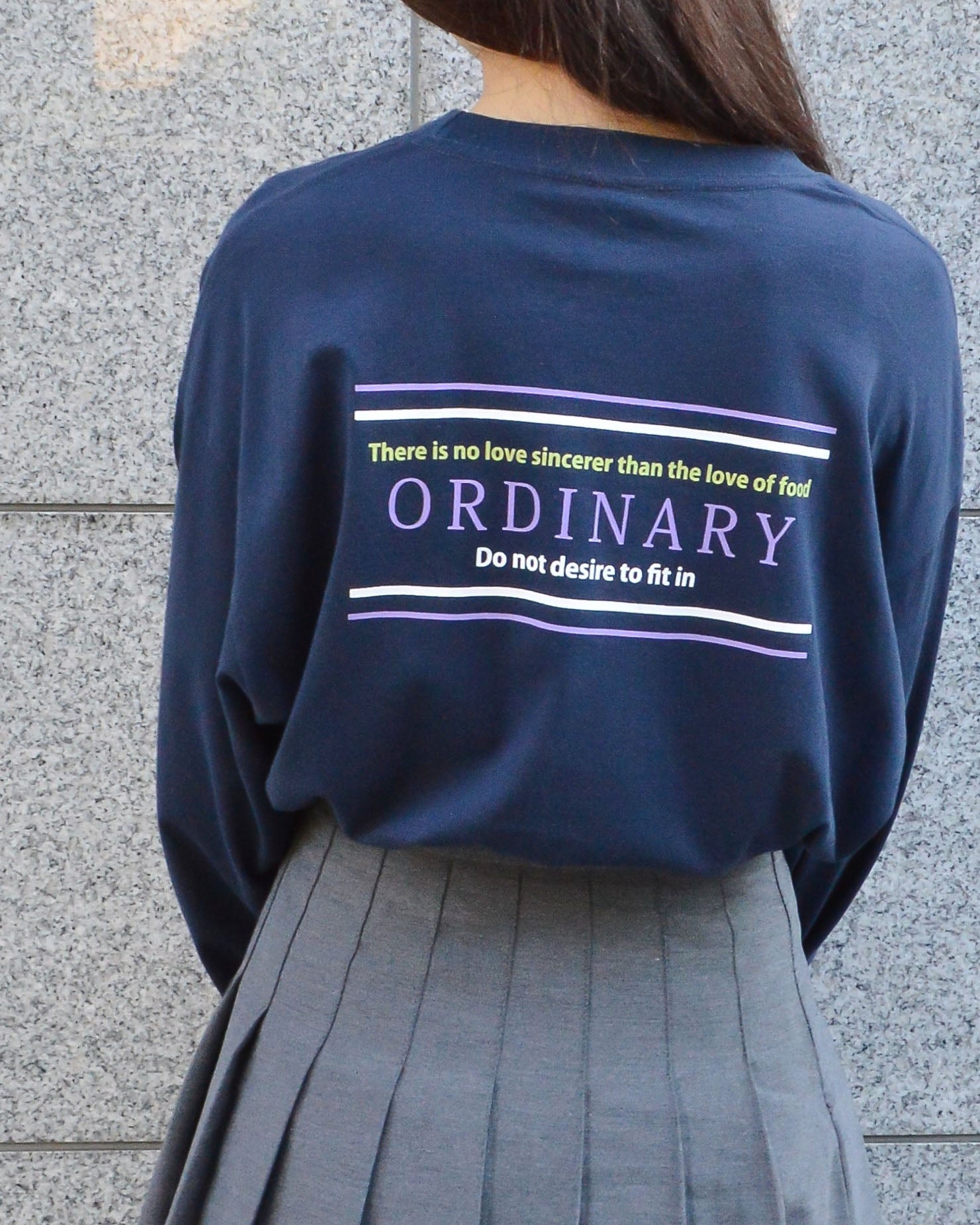 スピリトーゾ Spiritoso ORDINARYプリントTシャツ,ネイビー