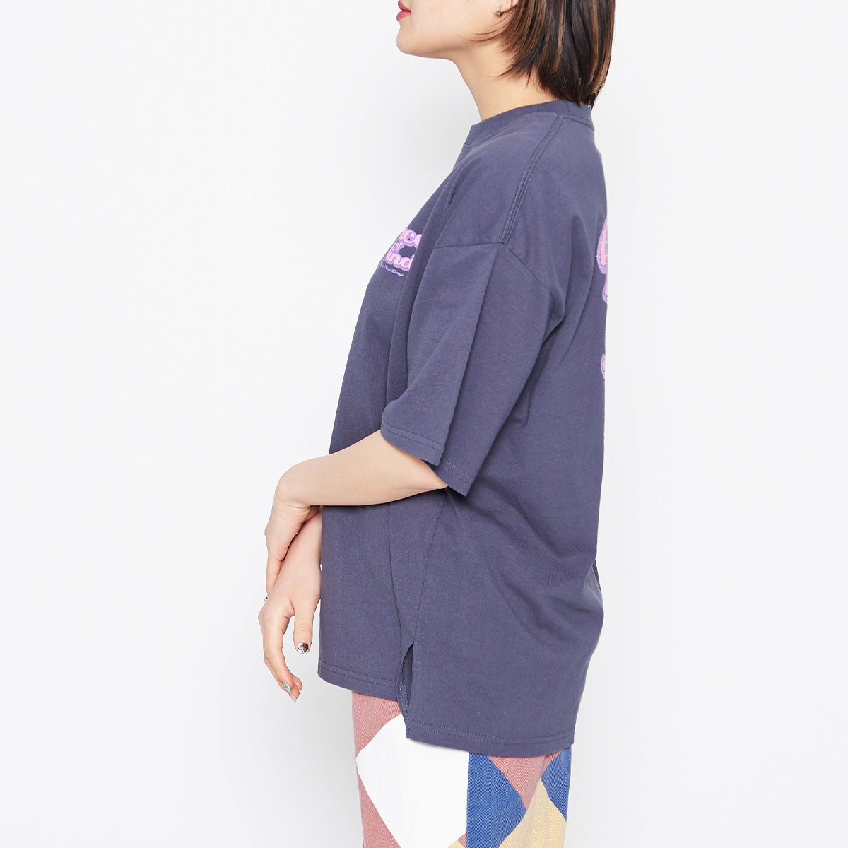 スピリトーゾ Spiritoso Peace Mind ラメプリントロゴTシャツ