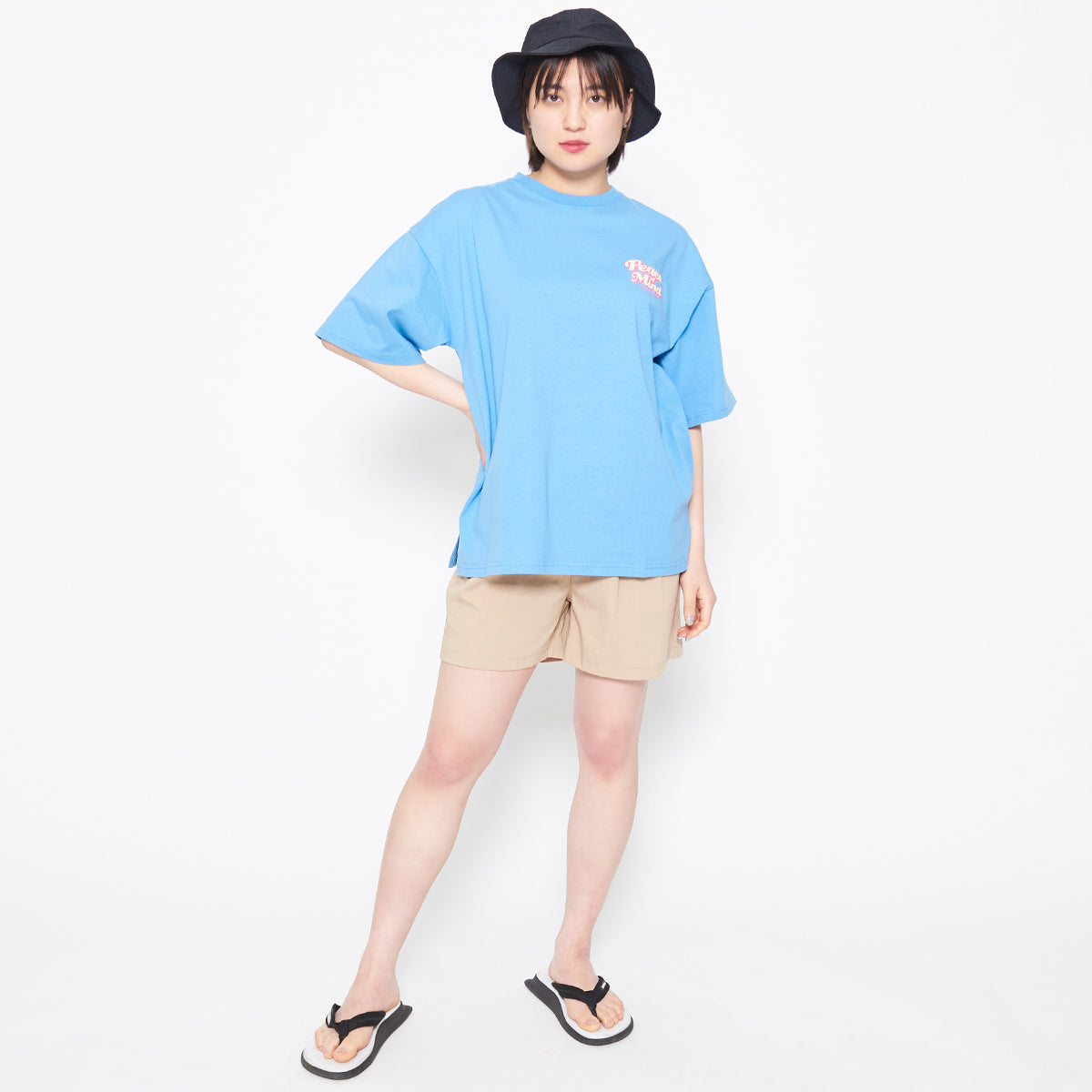 スピリトーゾ Spiritoso Peace Mind ラメプリントロゴTシャツ