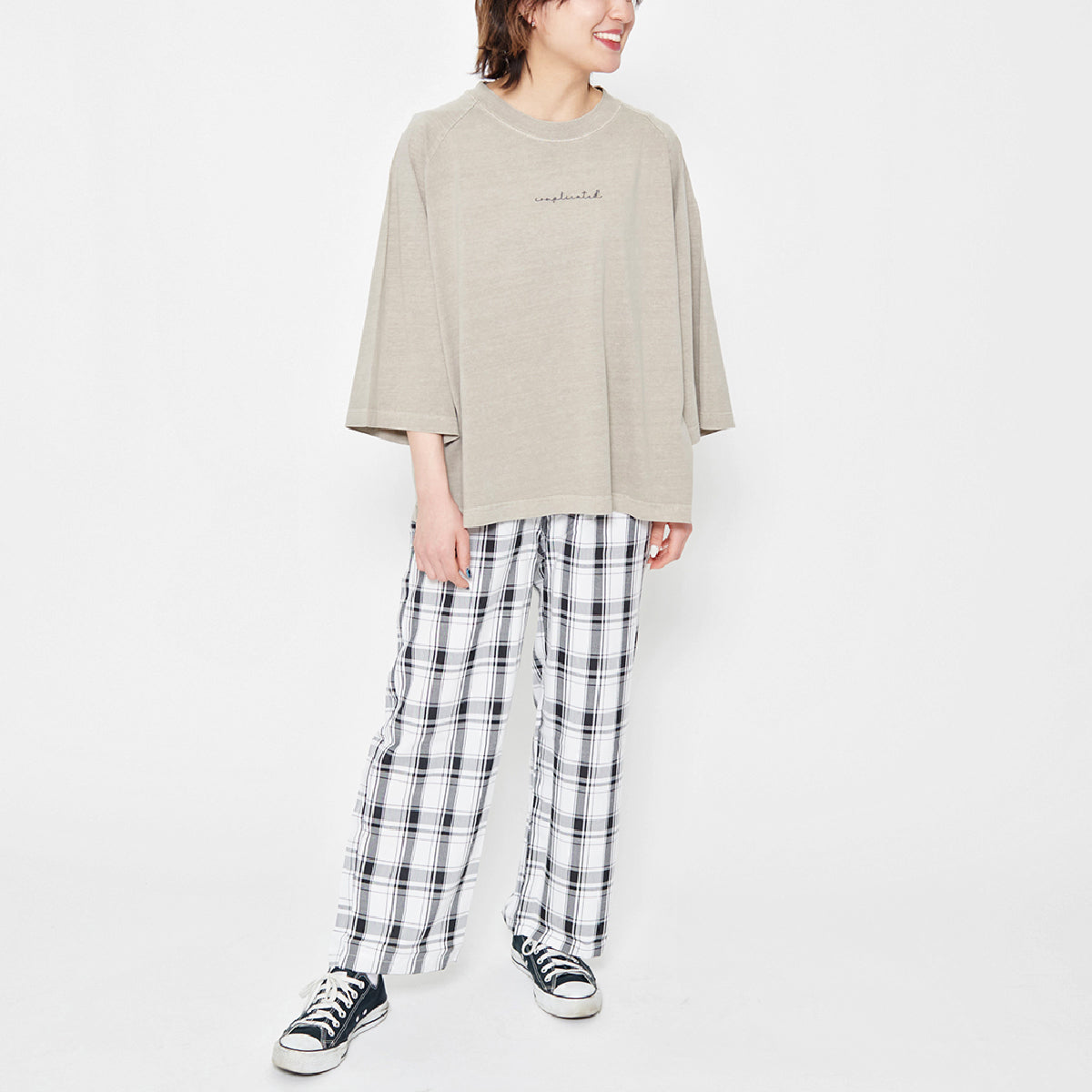 スピリトーゾ Spiritoso Complicated刺繍 ラグランTシャツ