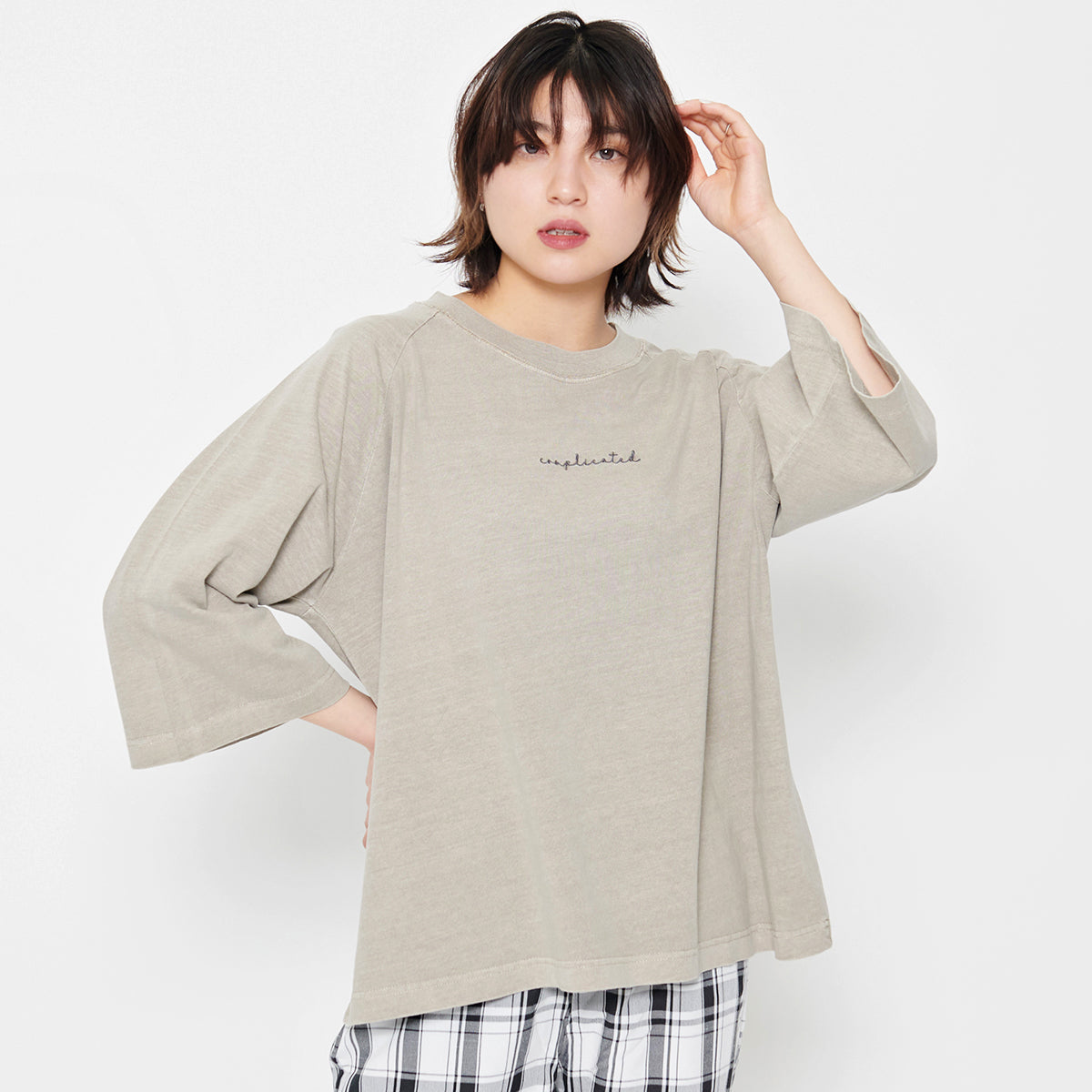 スピリトーゾ Spiritoso Complicated刺繍 ラグランTシャツ