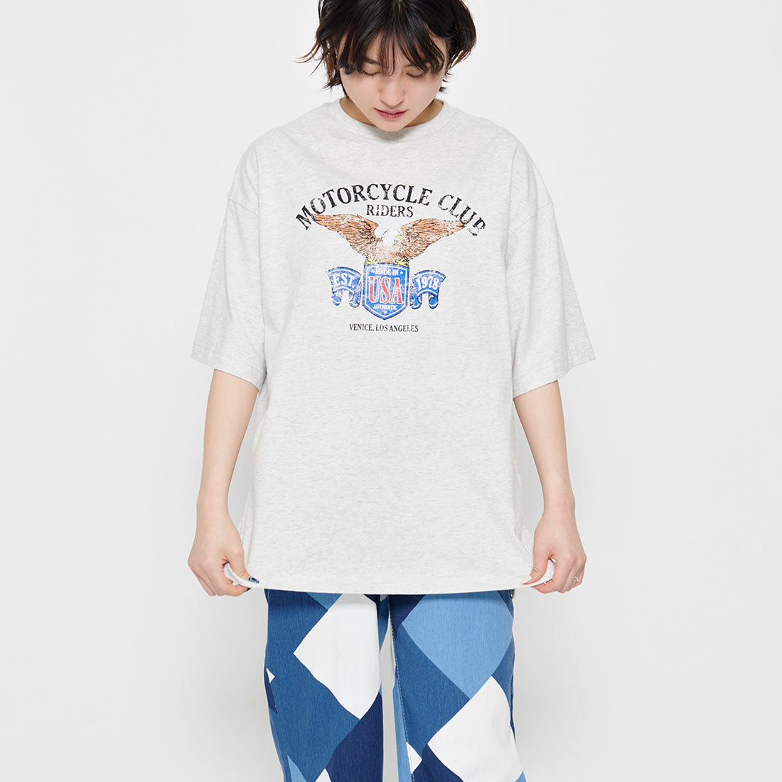 スピリトーゾ Spiritoso イーグルプリントTシャツ