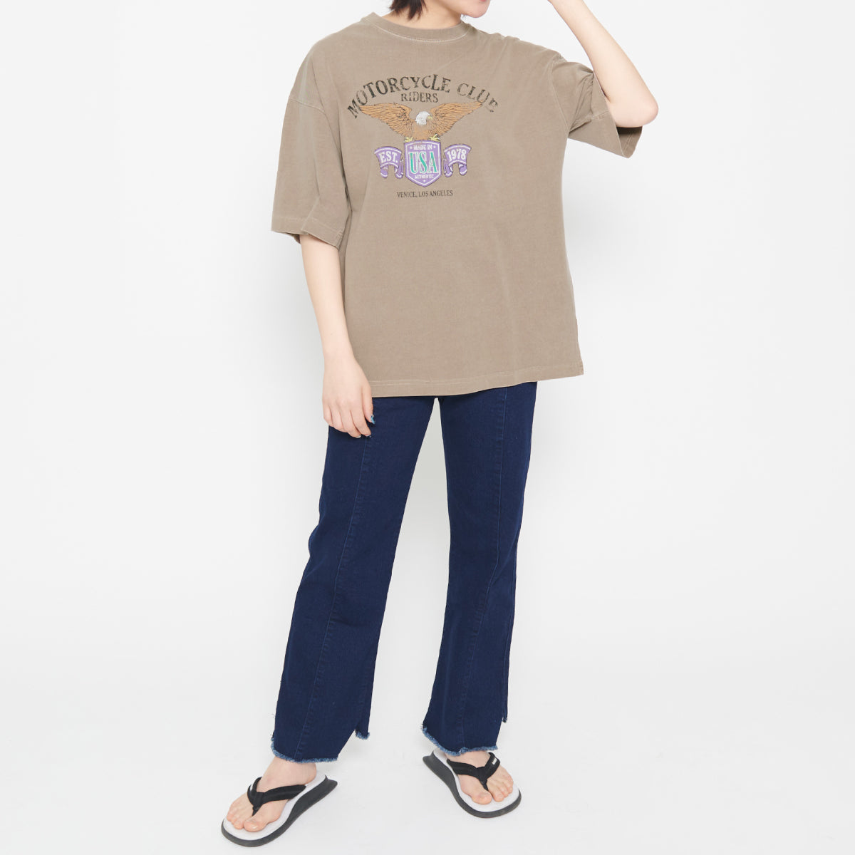 スピリトーゾ Spiritoso イーグルプリントTシャツ
