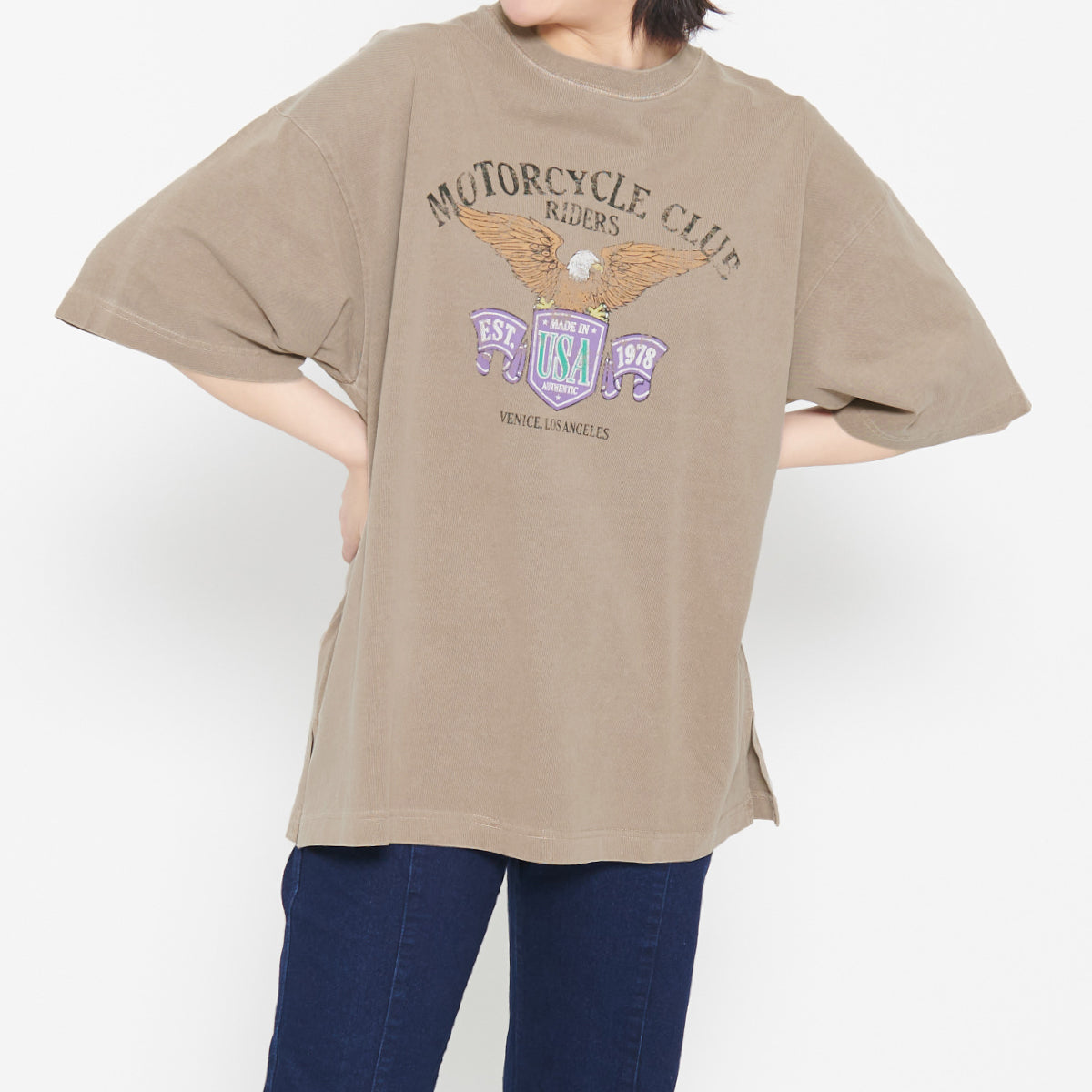 スピリトーゾ Spiritoso イーグルプリントTシャツ
