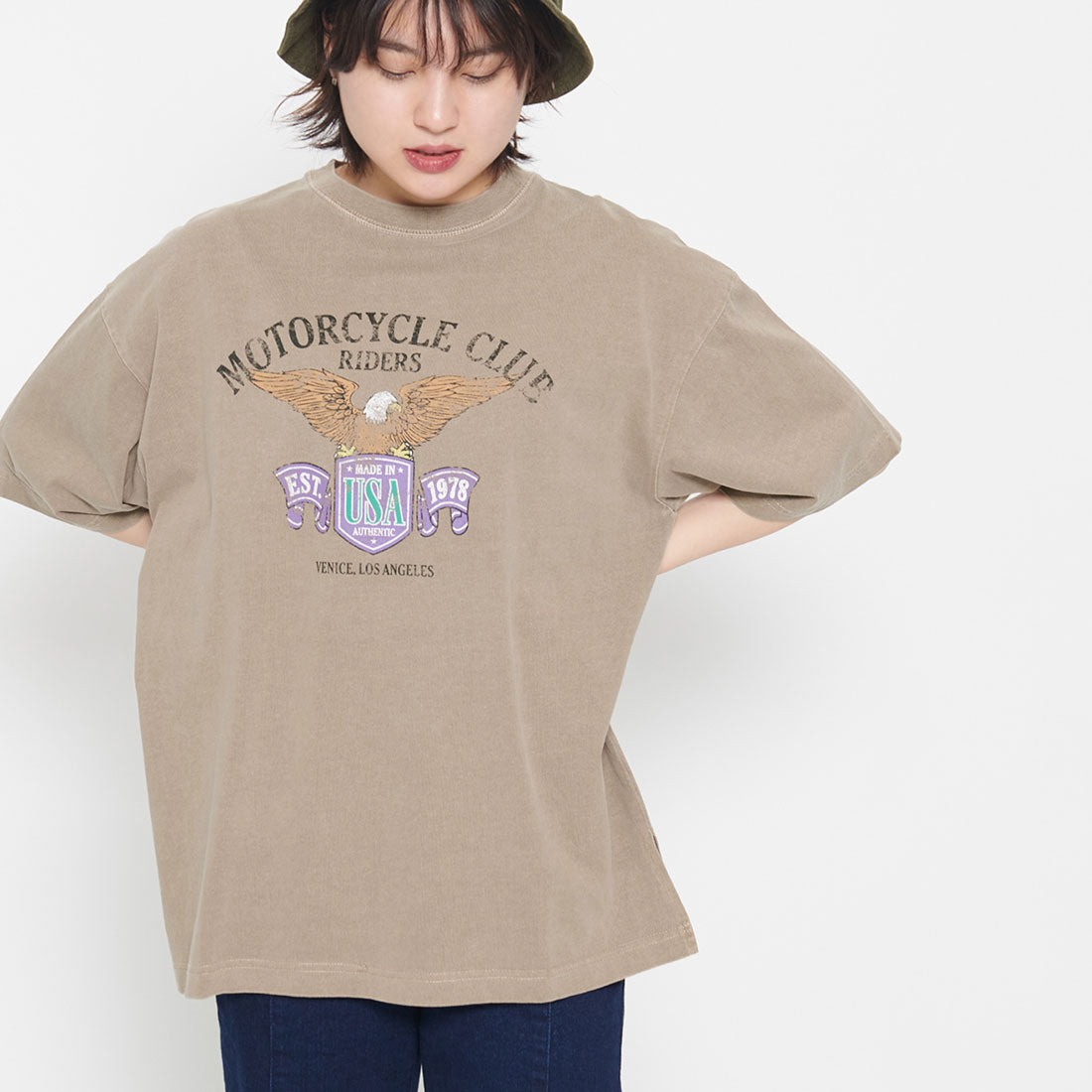 スピリトーゾ Spiritoso イーグルプリントTシャツ