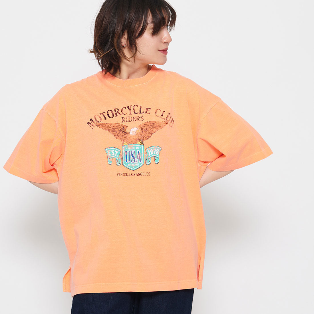 スピリトーゾ Spiritoso イーグルプリントTシャツ