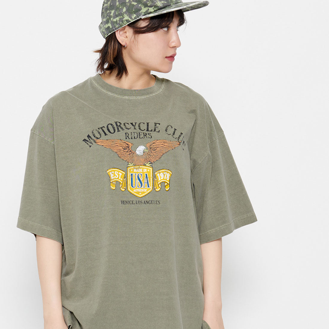 スピリトーゾ Spiritoso イーグルプリントTシャツ