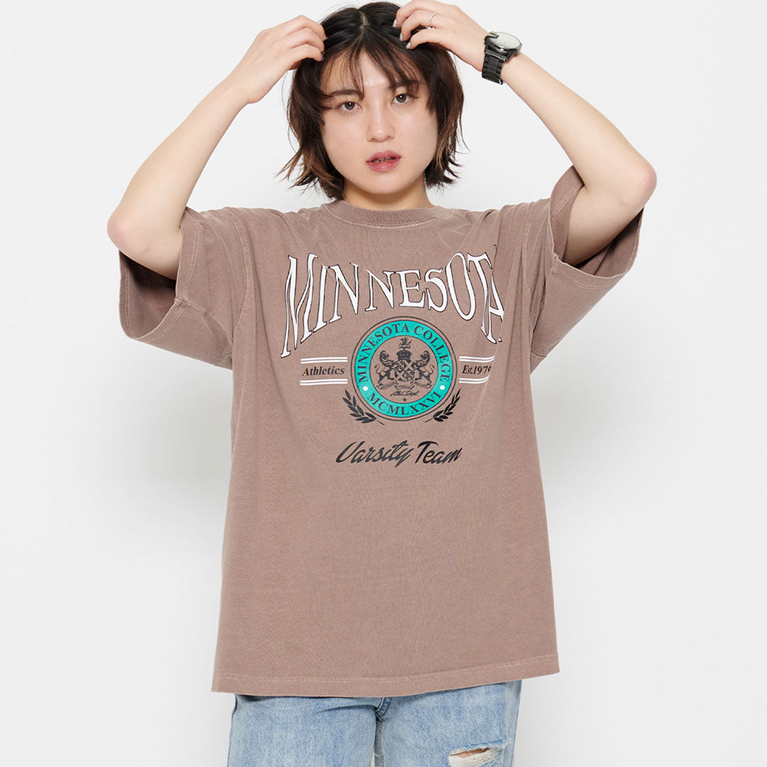 スピリトーゾ Spiritoso MINESOTAカレッジロゴTシャツ