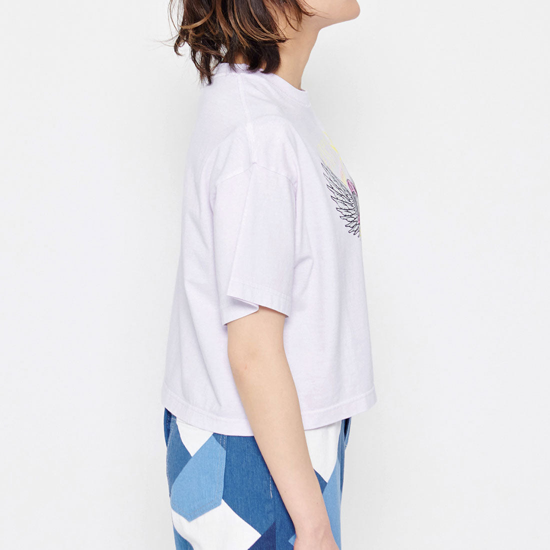 スピリトーゾ Spiritoso CUSTOMタイガープリント ショート丈Tシャツ