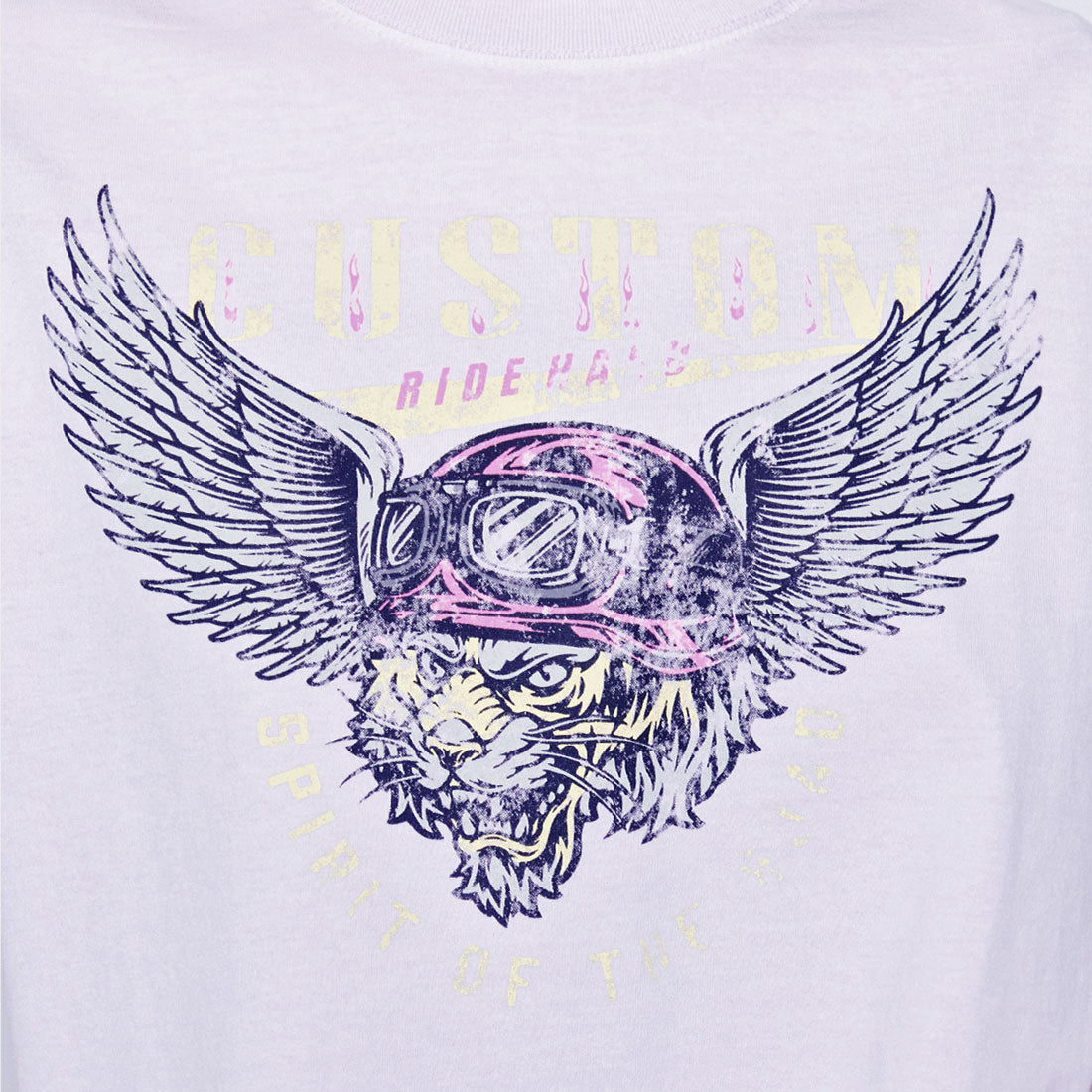 スピリトーゾ Spiritoso CUSTOMタイガープリント ショート丈Tシャツ