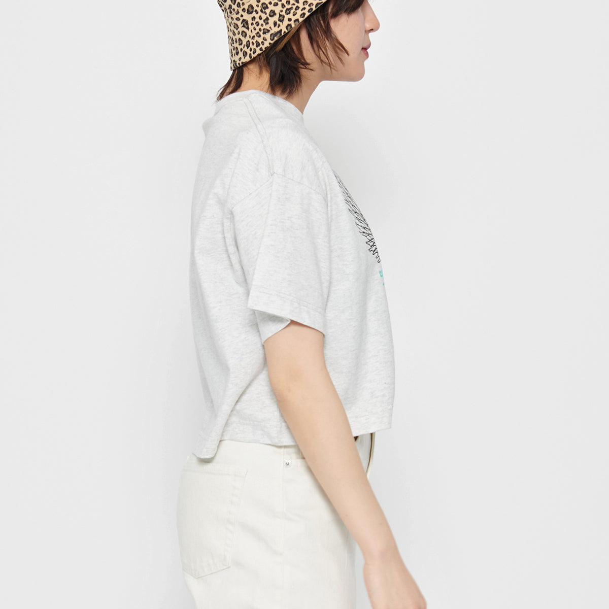 スピリトーゾ Spiritoso CUSTOMタイガープリント ショート丈Tシャツ