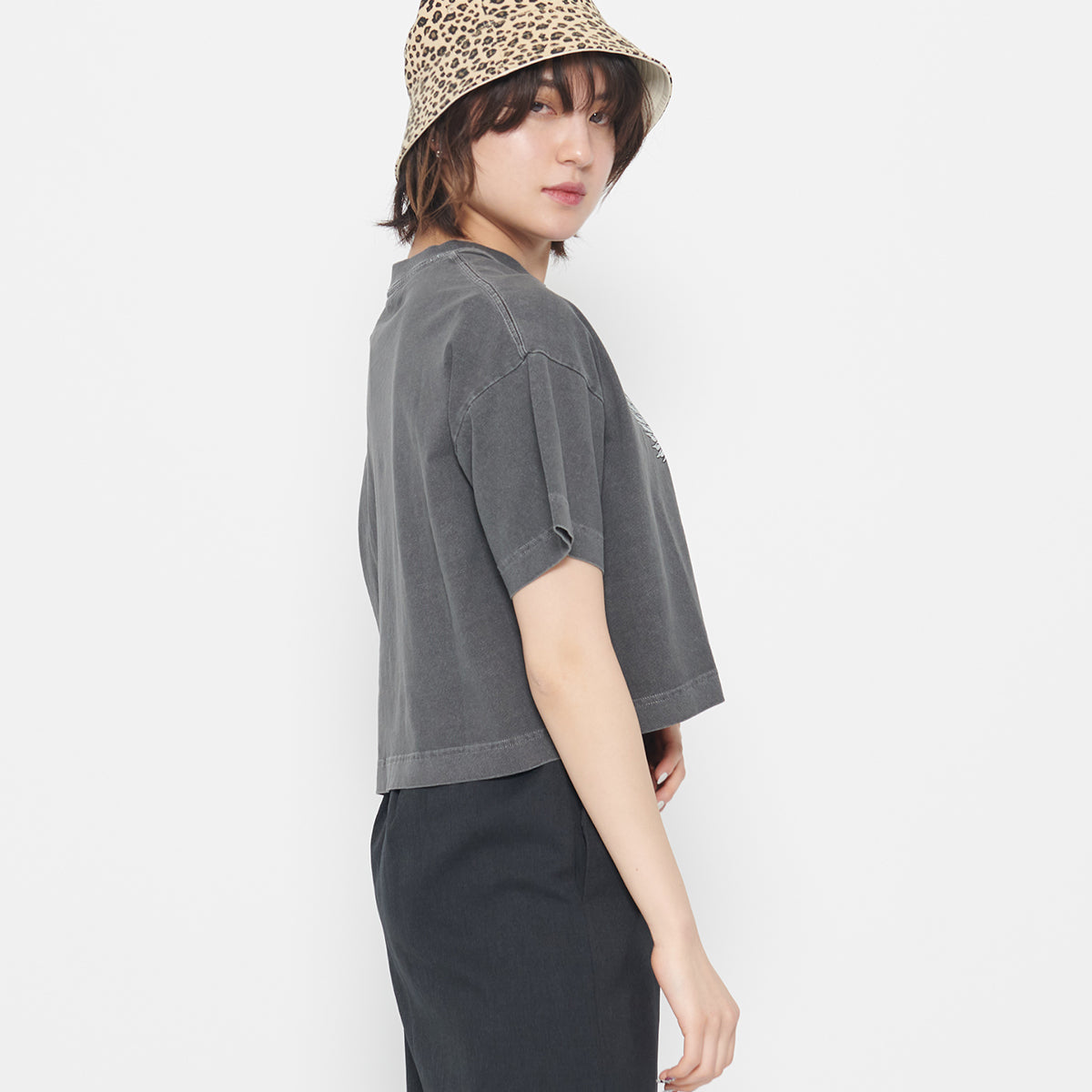 スピリトーゾ Spiritoso CUSTOMタイガープリント ショート丈Tシャツ