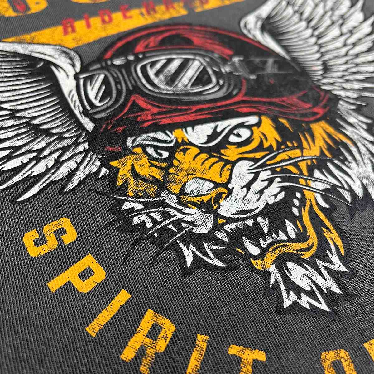 スピリトーゾ Spiritoso CUSTOMタイガープリント ショート丈Tシャツ