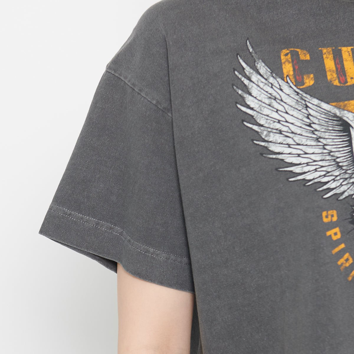 スピリトーゾ Spiritoso CUSTOMタイガープリント ショート丈Tシャツ