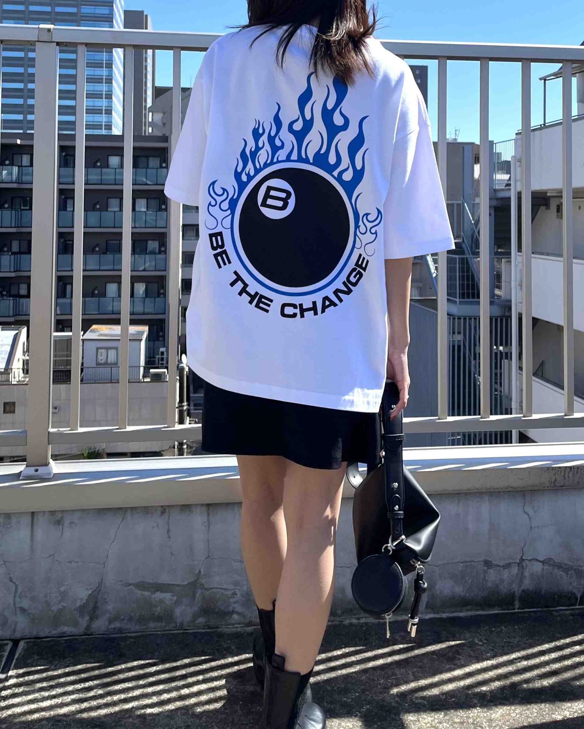 スピリトーゾ Spiritoso ビリヤード両面プリント ビッグシルエットTシャツ