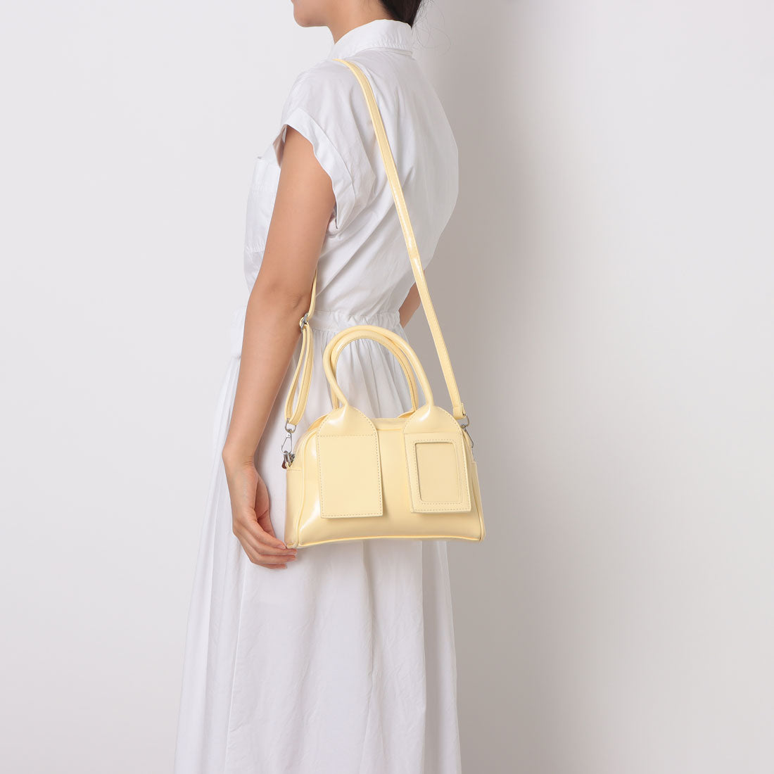 スタイロ styiro カードポケットボストントート/ショルダーバッグ (ライトグリーン) ライトグリーン