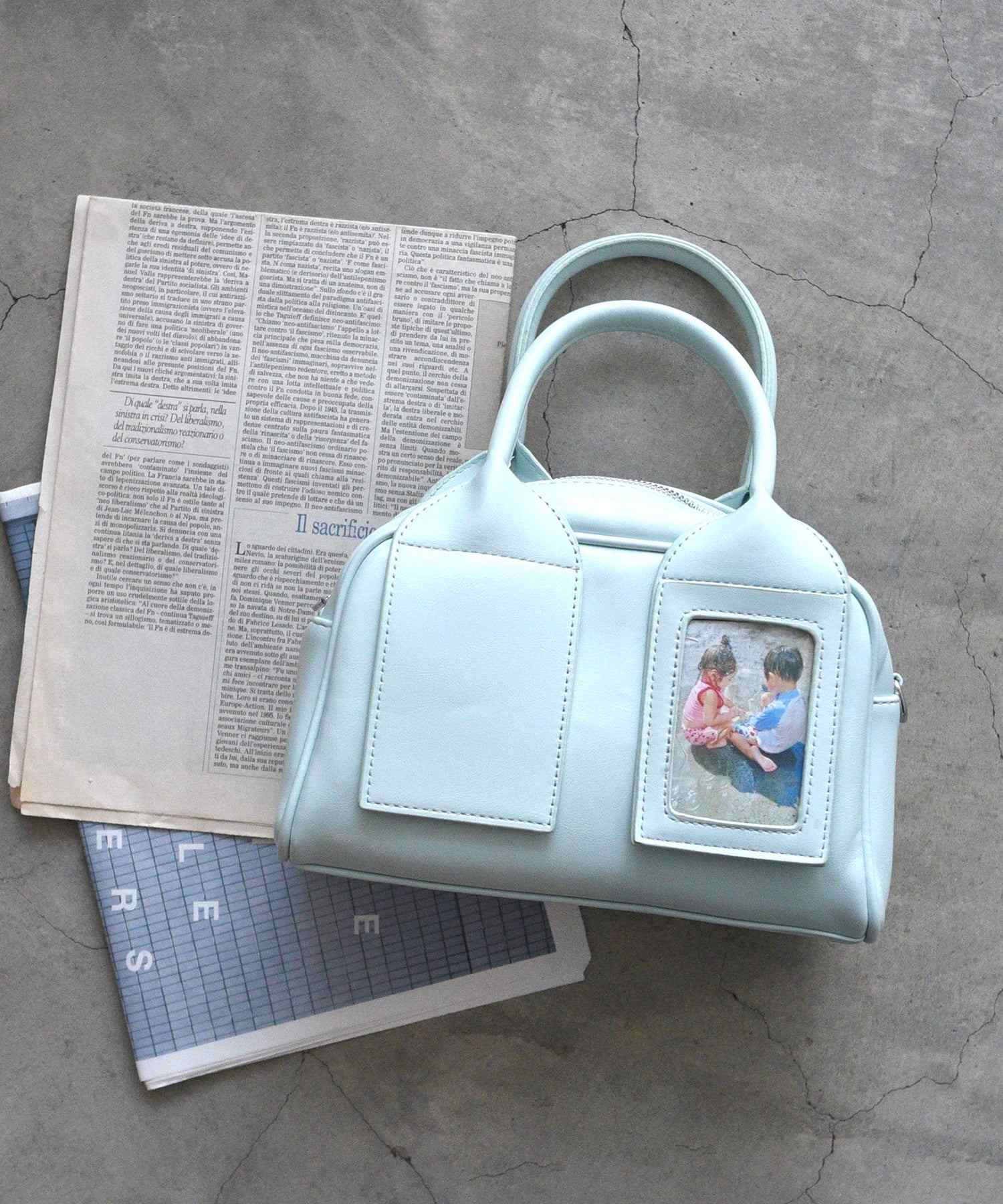 スタイロ styiro カードポケットボストントート/ショルダーバッグ (ライトブルー) ライトブルー