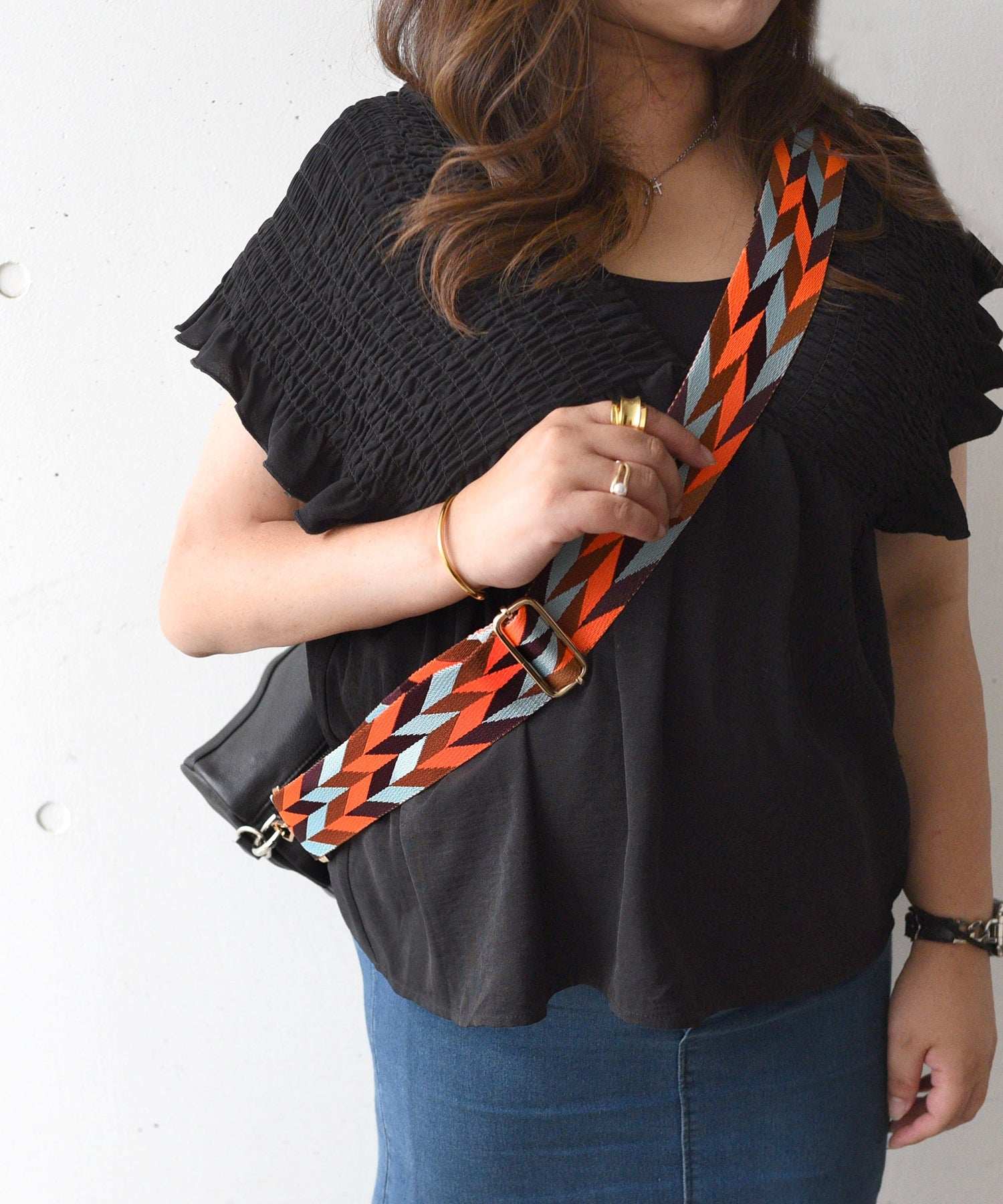 スタイロ styiro 幾何柄替えショルダー (オレンジ) オレンジ