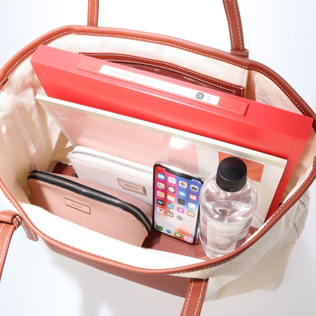 スタイロ styiro キャンバス×PUスマートトートバッグ