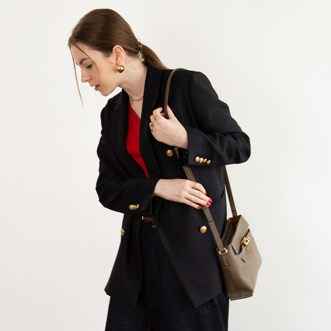 Styro Belt Clasp Shoulder Bag