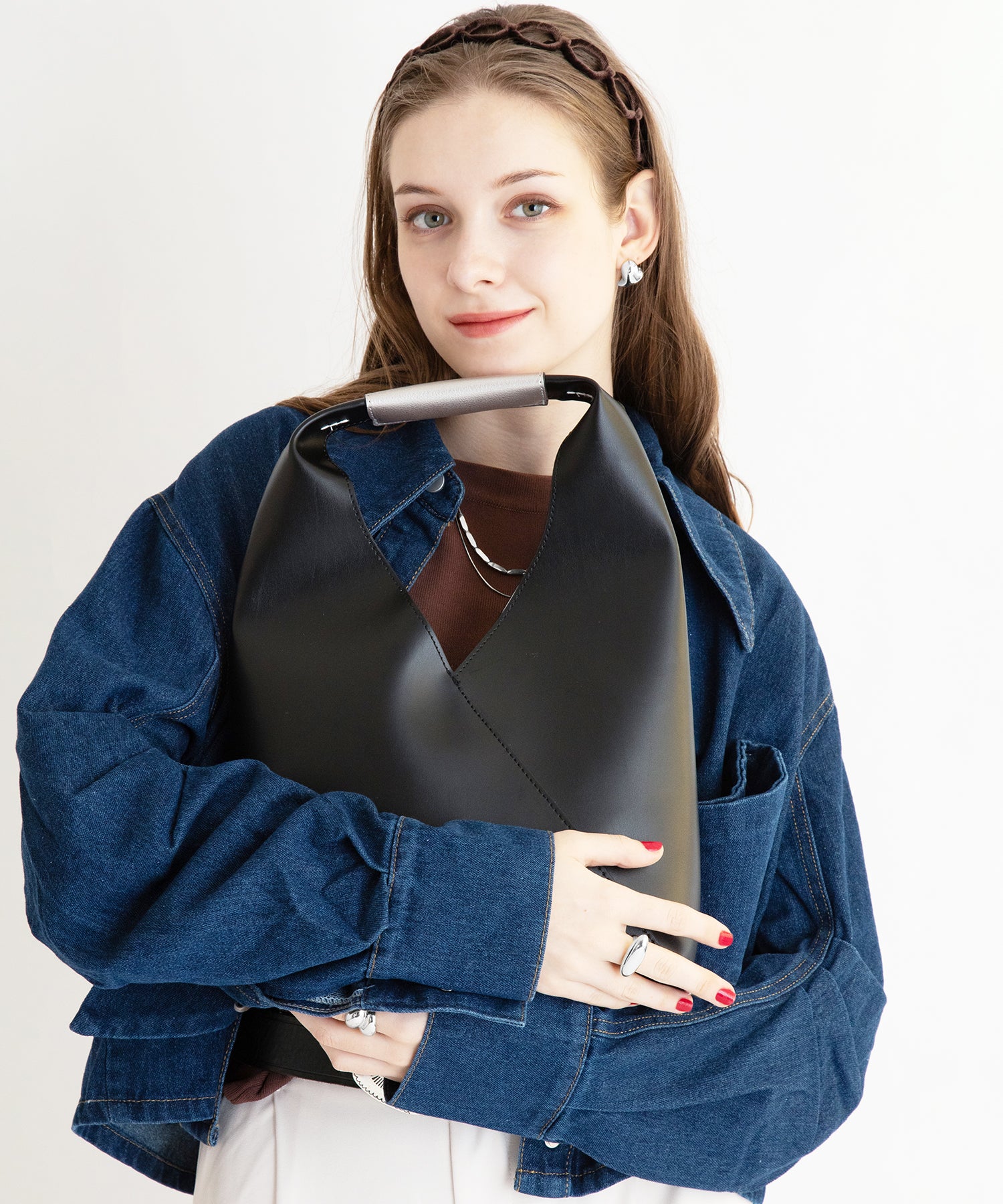 スタイロ styiro カシュクールワンハンドルバッグ(ブラック2) ブラック2