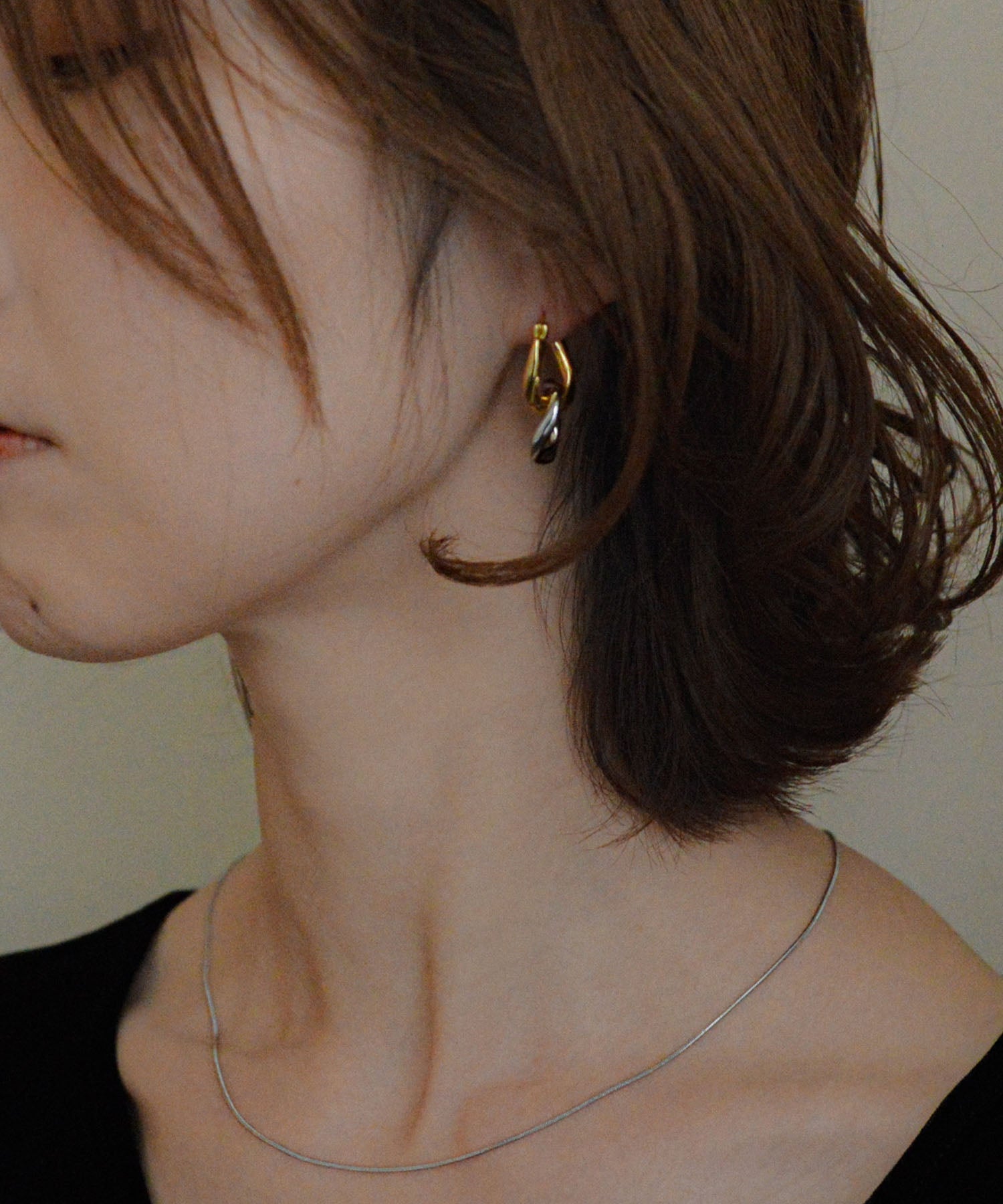 スタイロ styiro ニッケルフリー ゴールド×シルバー チェーンメタルピアス(ゴールド&シルバー) ゴールド&シルバー