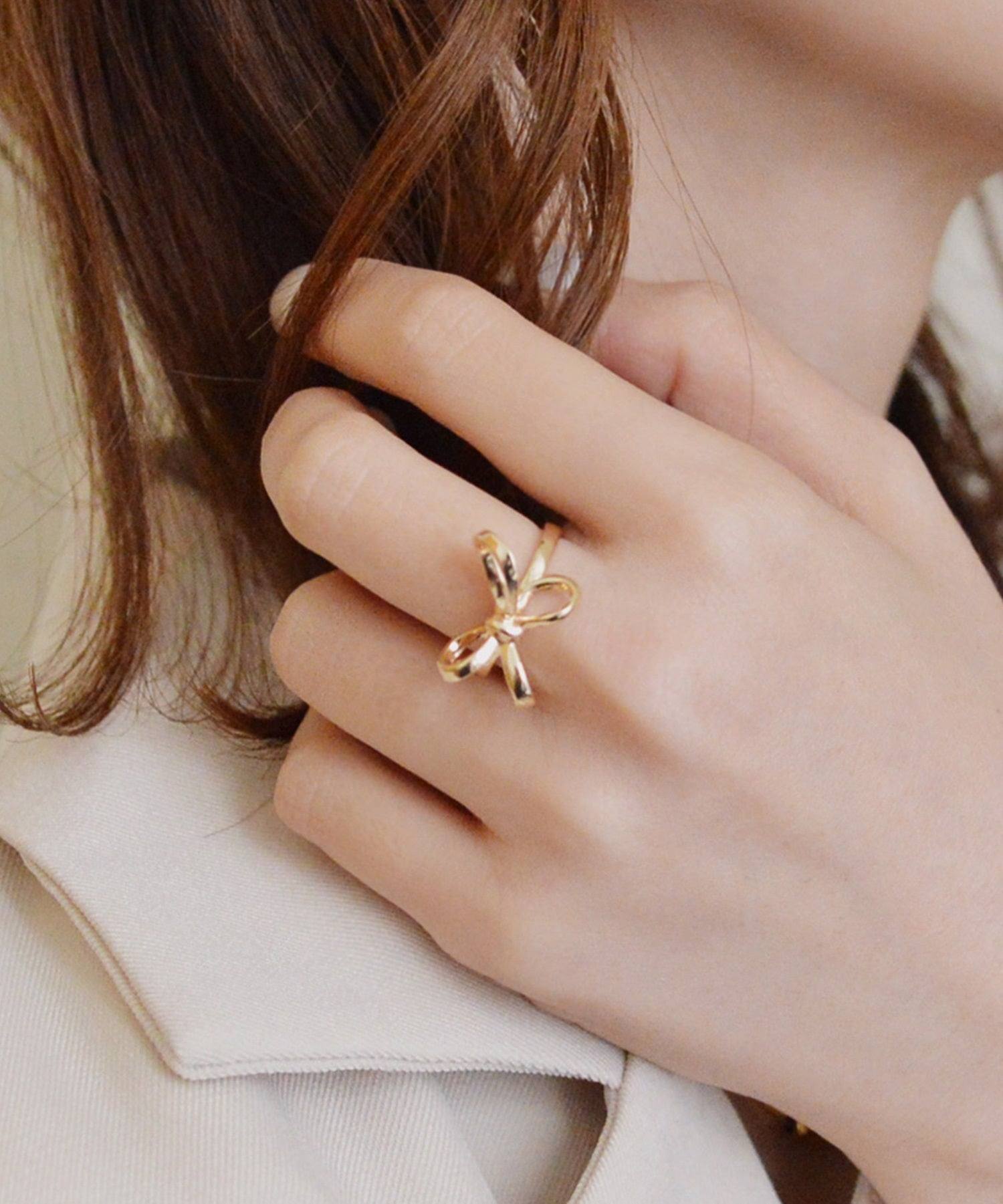 Styiro Nickel-Free Metal Ribbon Ring Metal Allergy Compatible