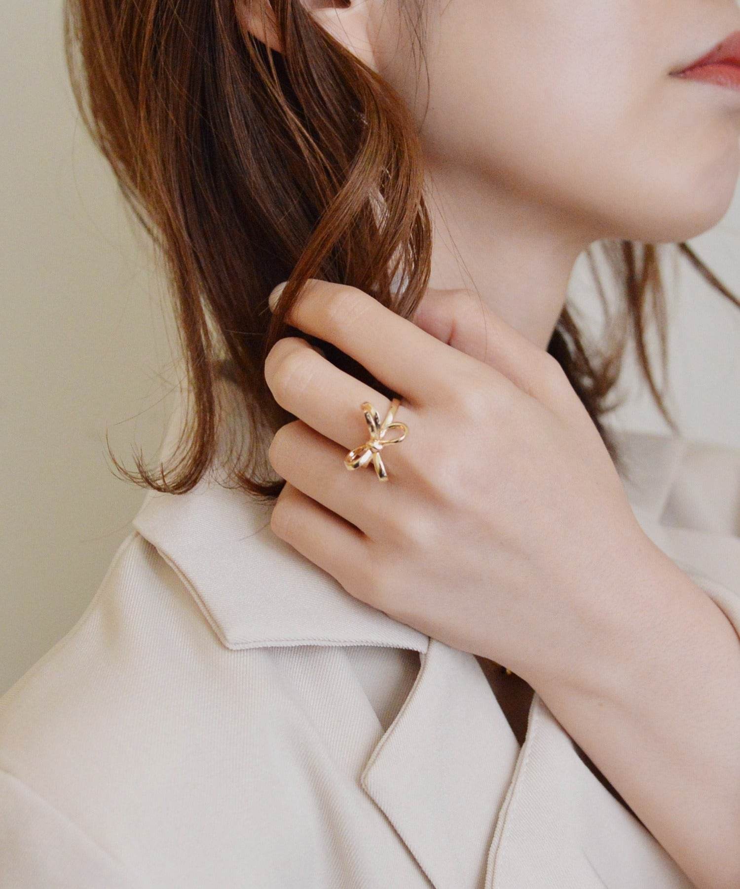 Styiro Nickel-Free Metal Ribbon Ring Metal Allergy Compatible